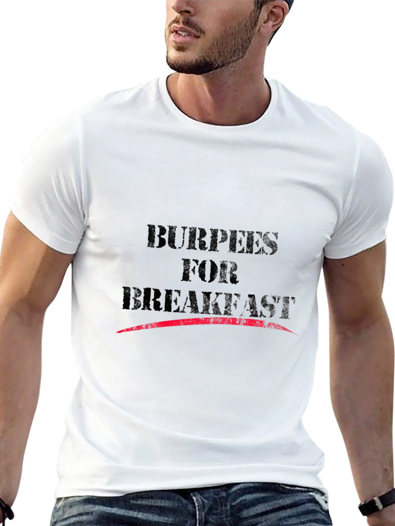 Burpees for Breakfast Black T-Shirt