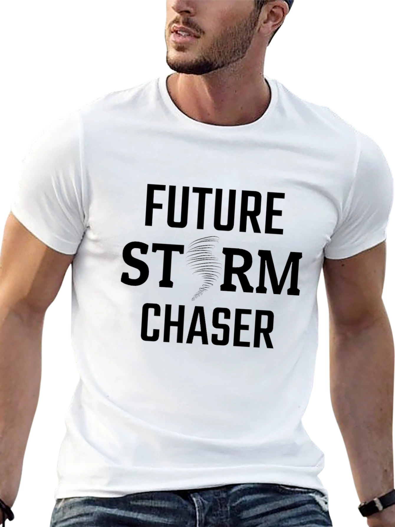 Future Storm Chaser Black Graphic T-Shirt