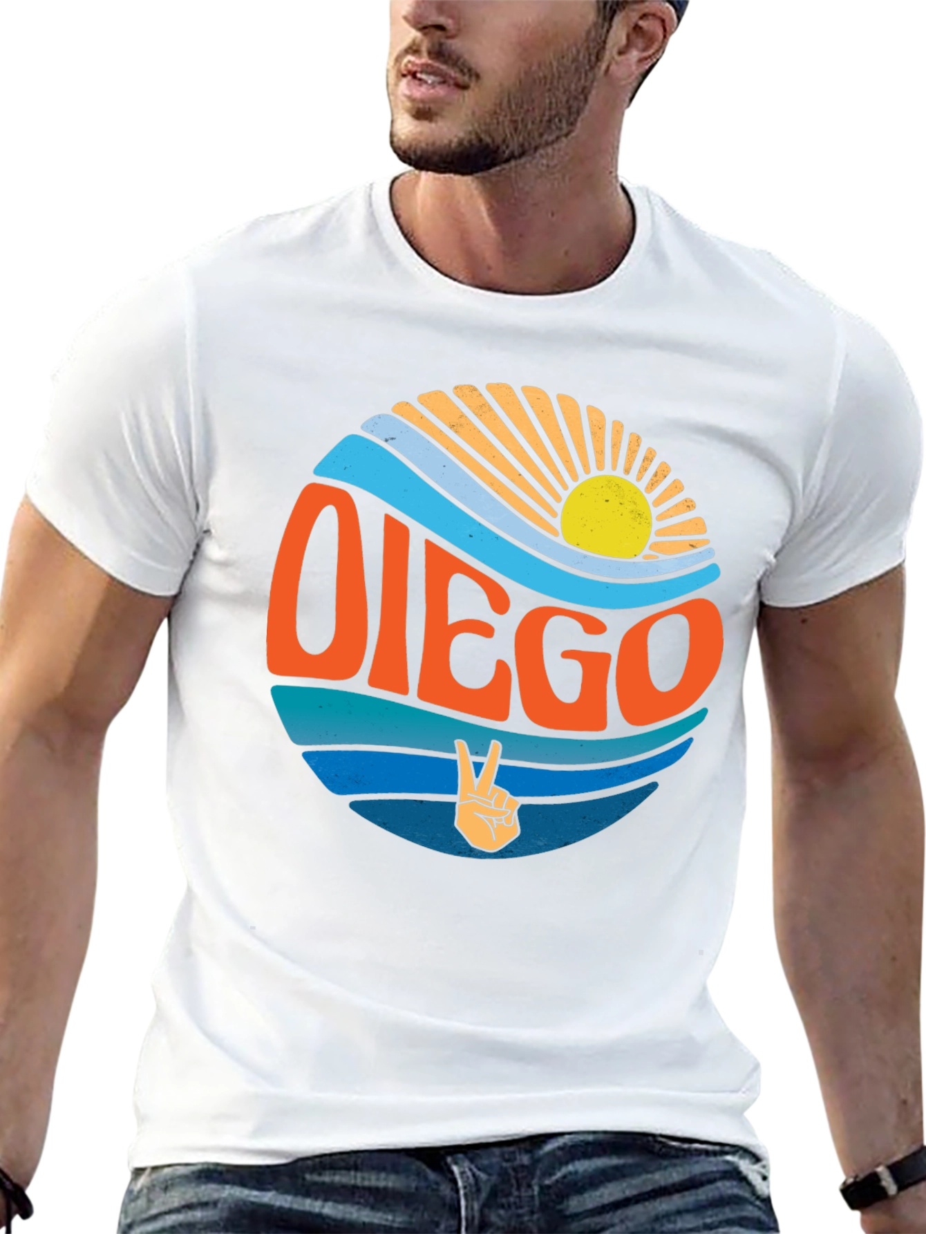 Retro Diego Graphic Tee - Surf Vibes