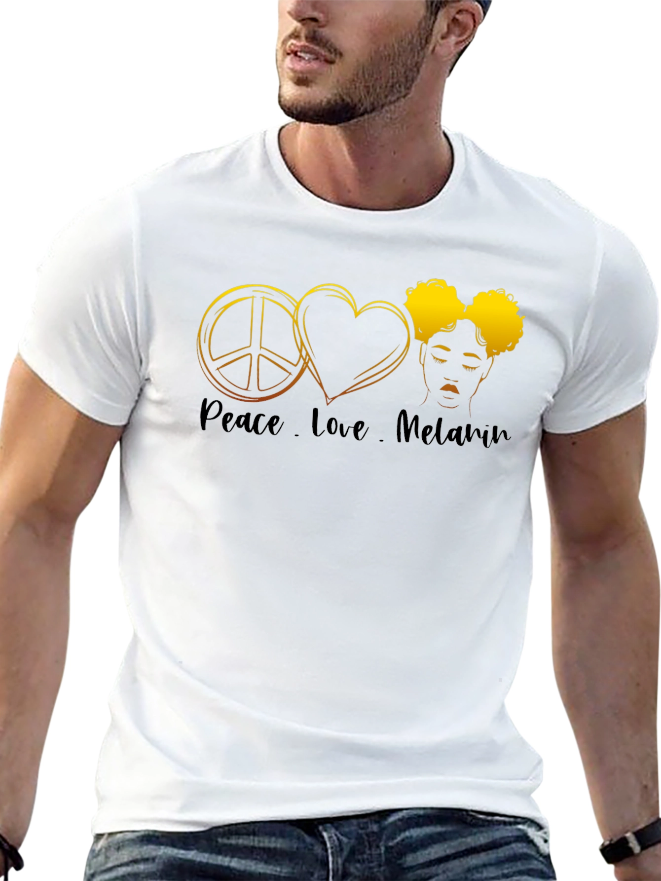 Peace Love Melanin Black T-Shirt