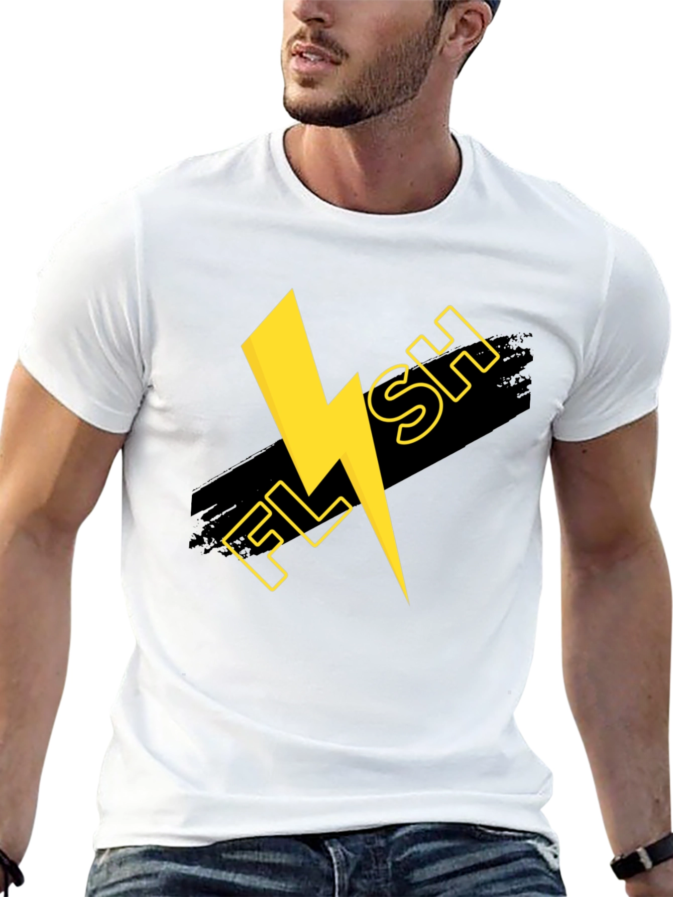 Flash Graphic T-Shirt - Lightning Bolt Design