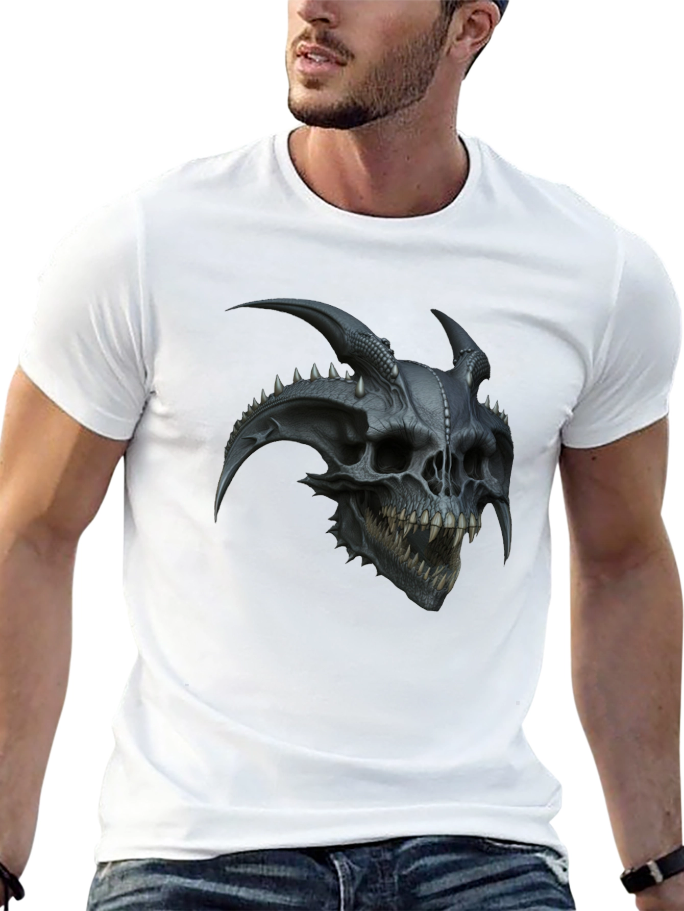 Skull Demon Graphic Tee - Dark & Edgy