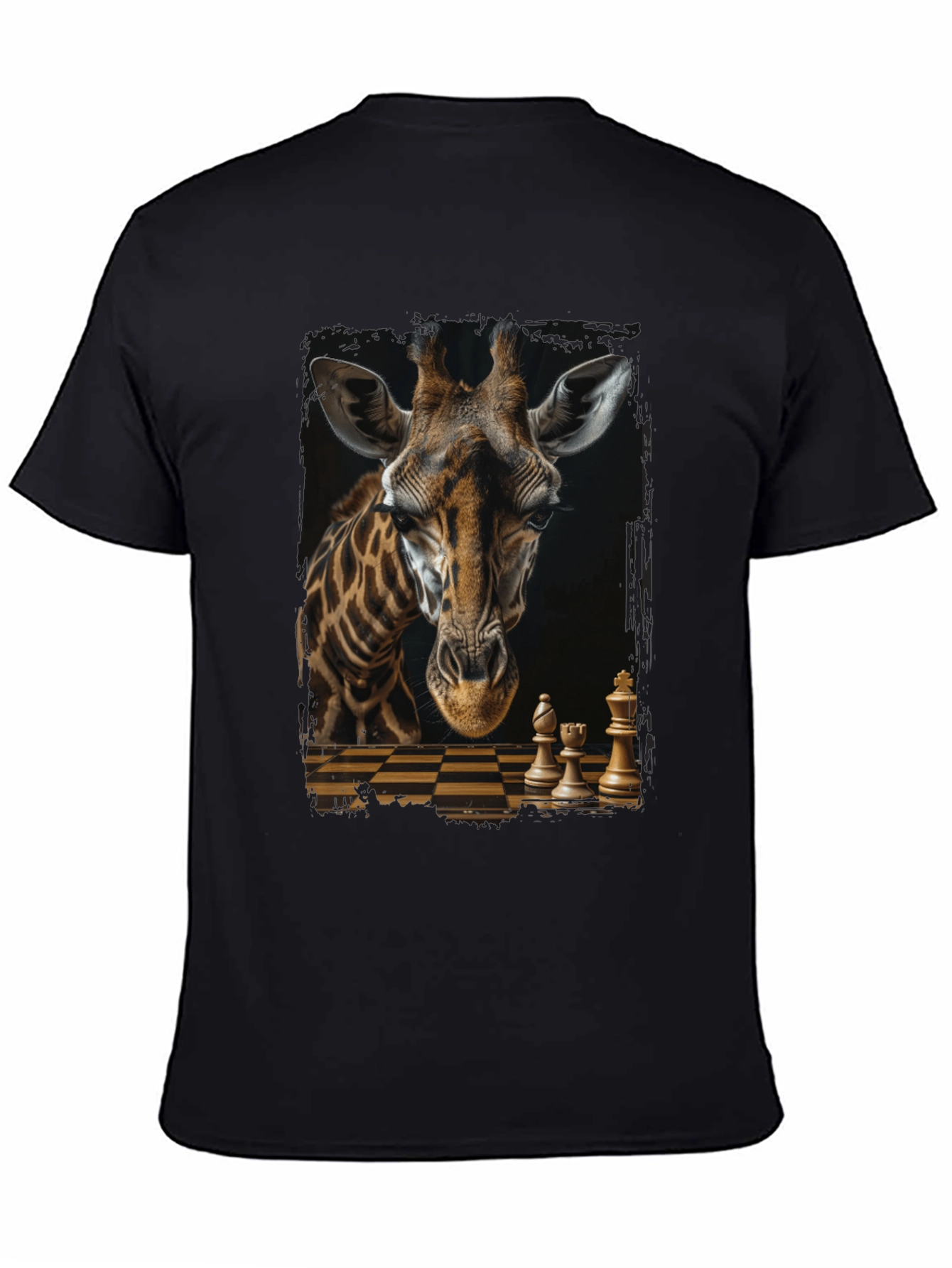 Giraffe Chess T-Shirt - Unique Graphic Tee