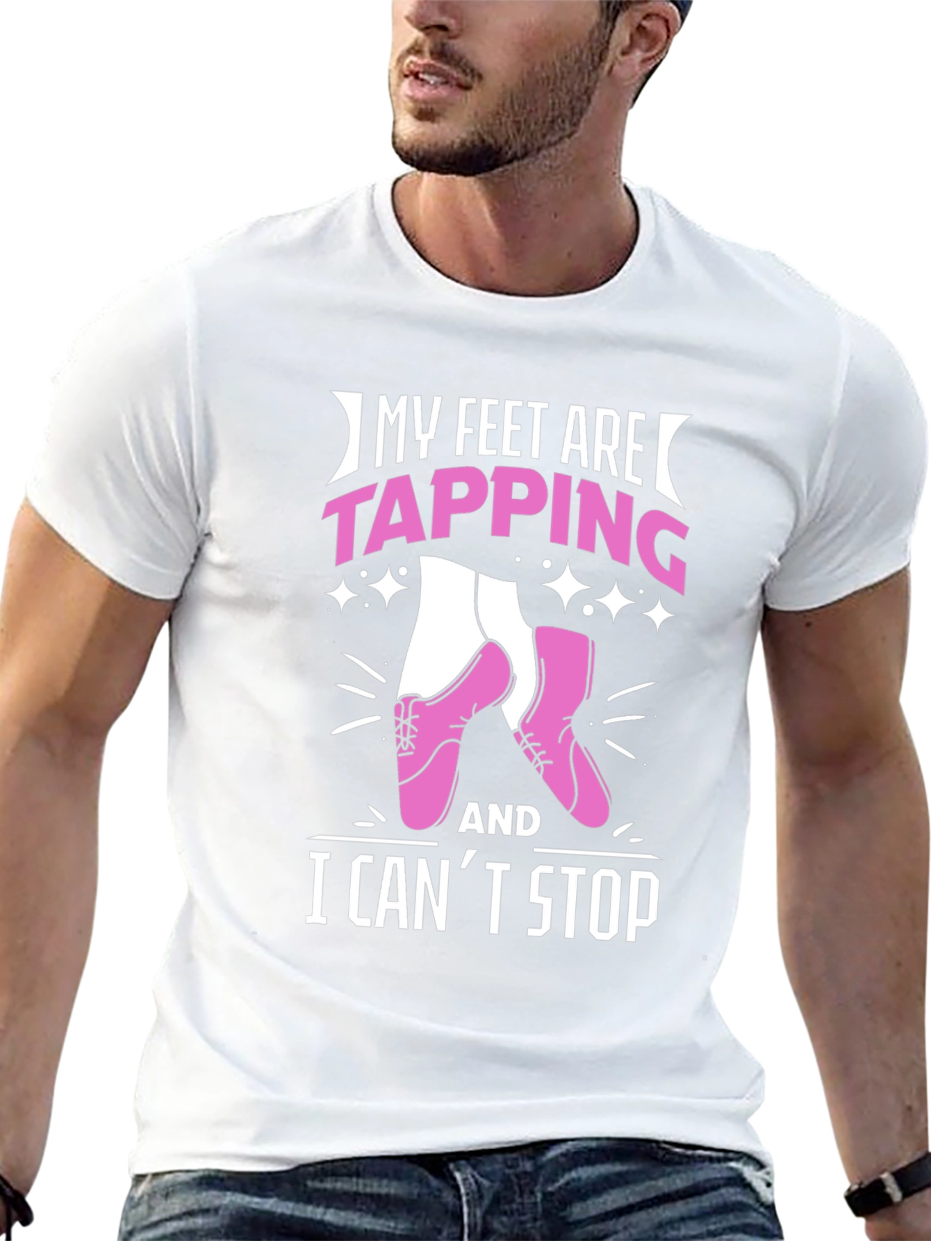 My Feet are Tapping Black T-Shirt