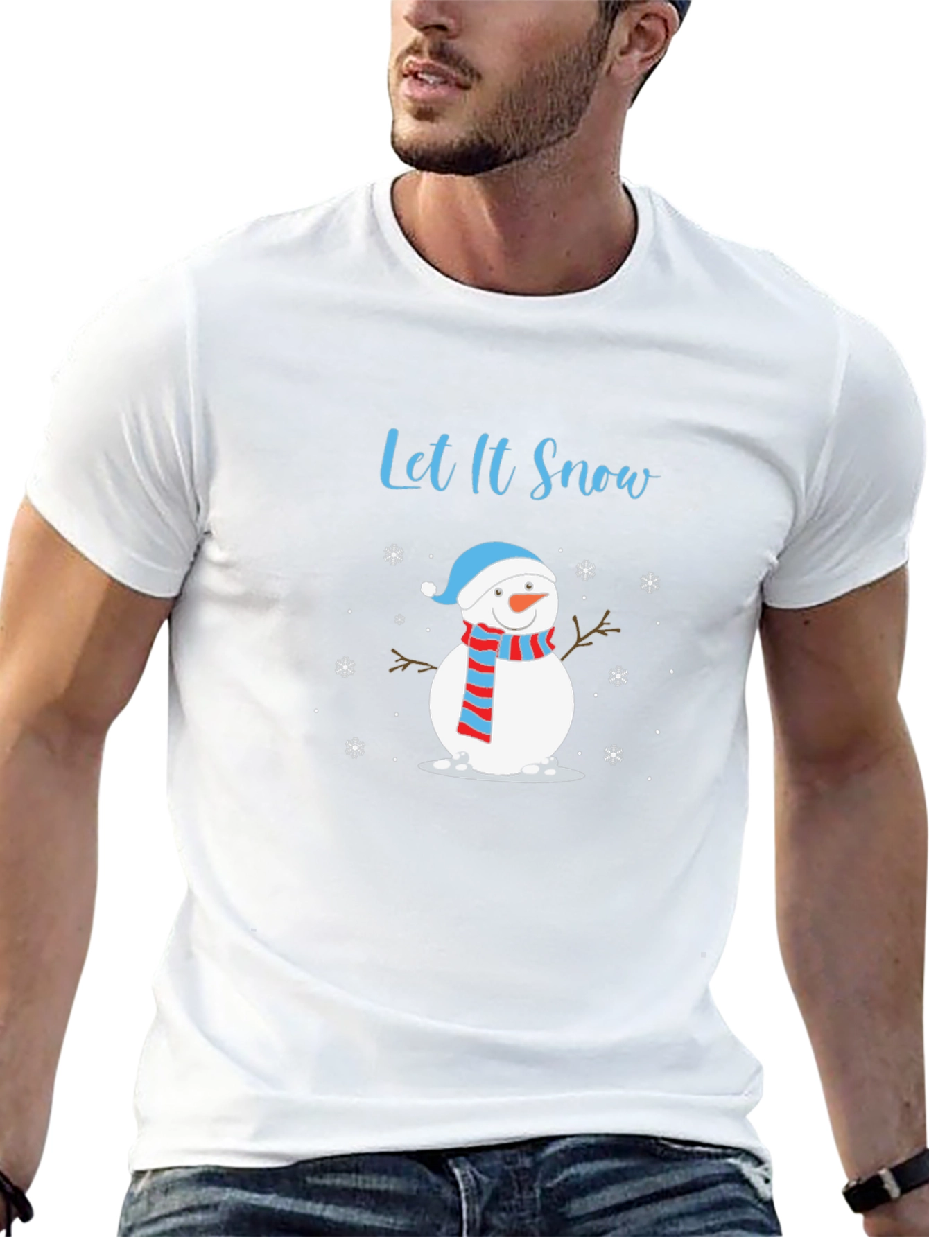 Let It Snow Snowman Graphic Tee - Holiday Style!