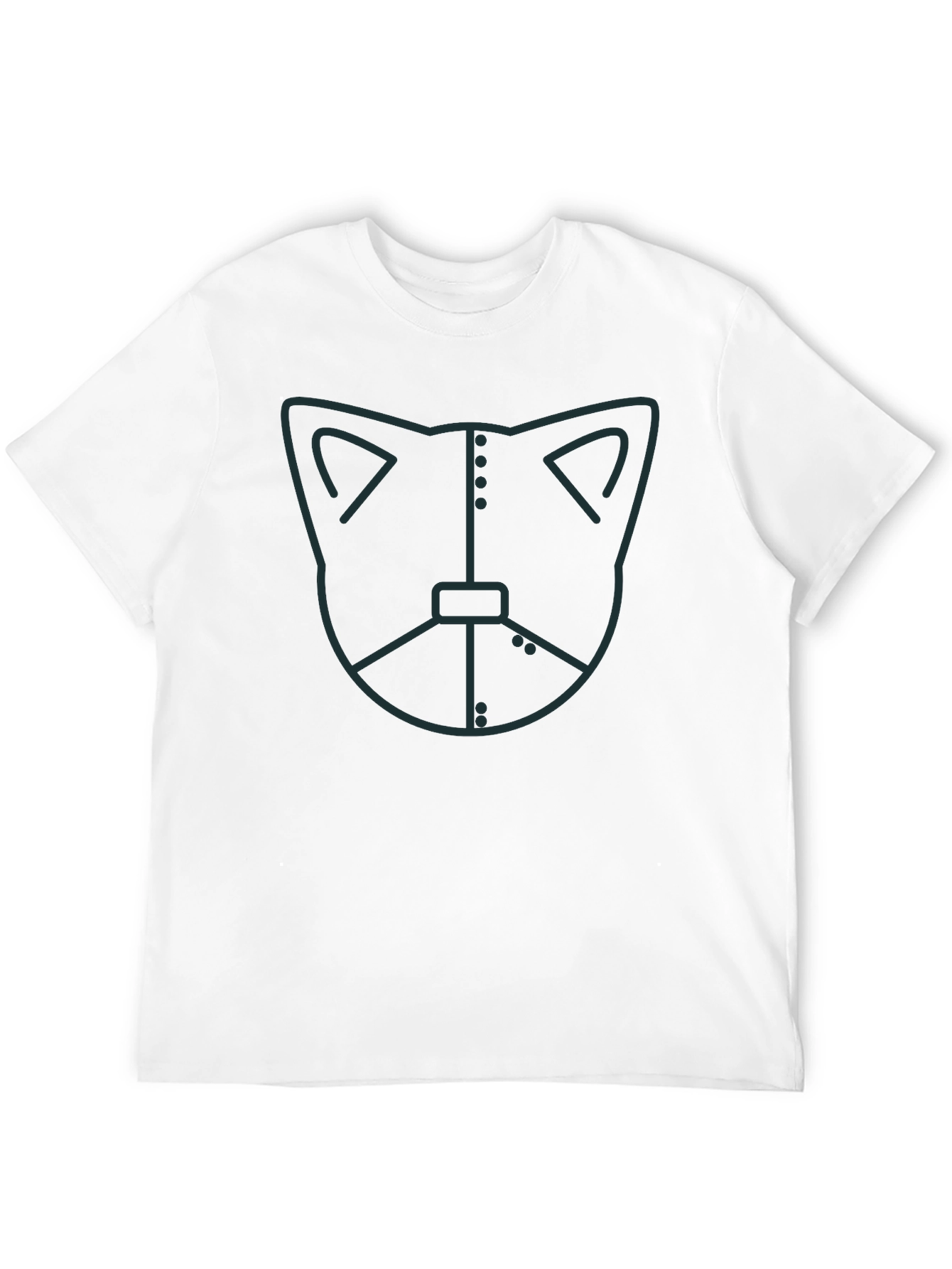Robo Cat Graphic Tee - Black Cotton Blend Shirt