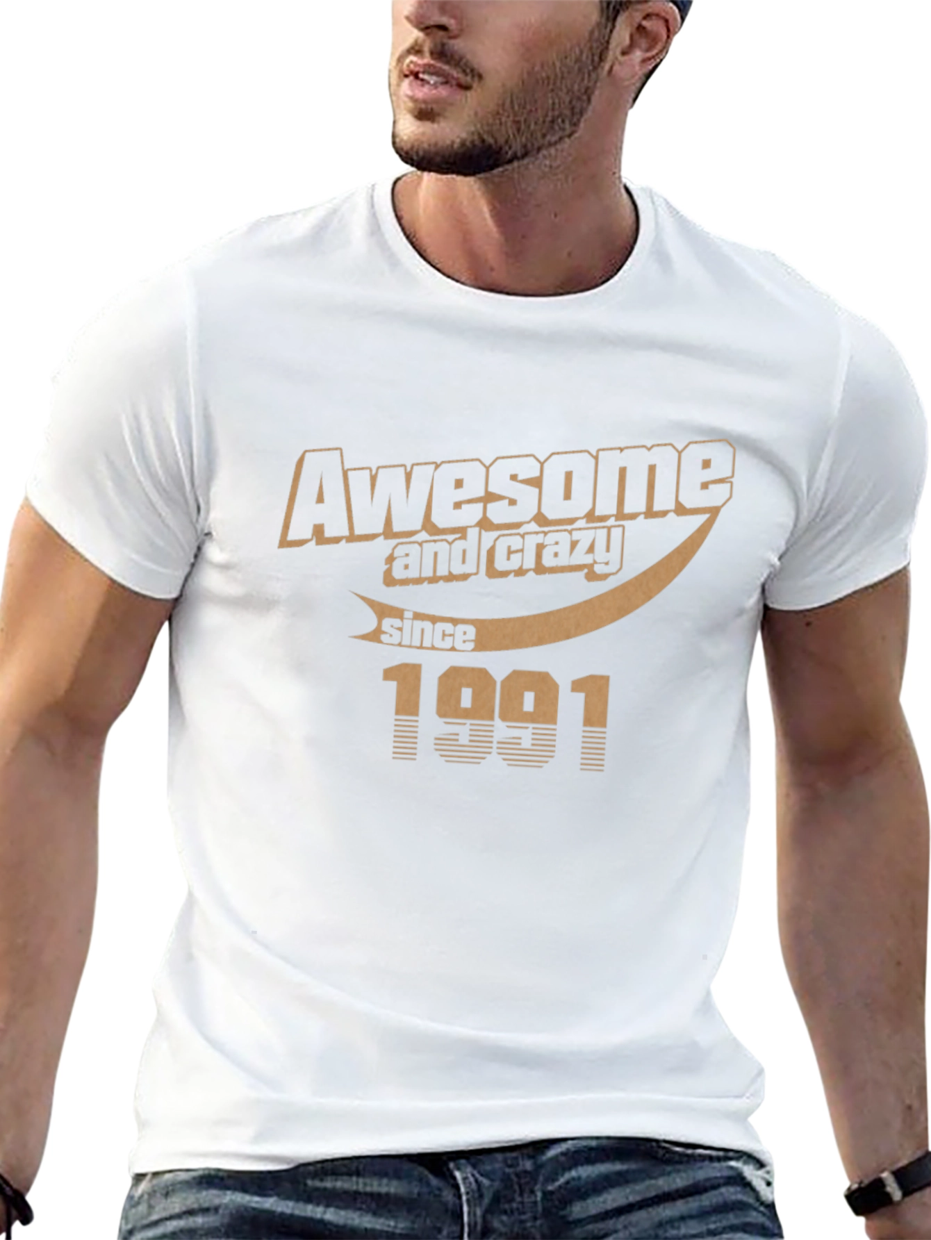 Awesome and Crazy Since 1991 Black Graphic Tee