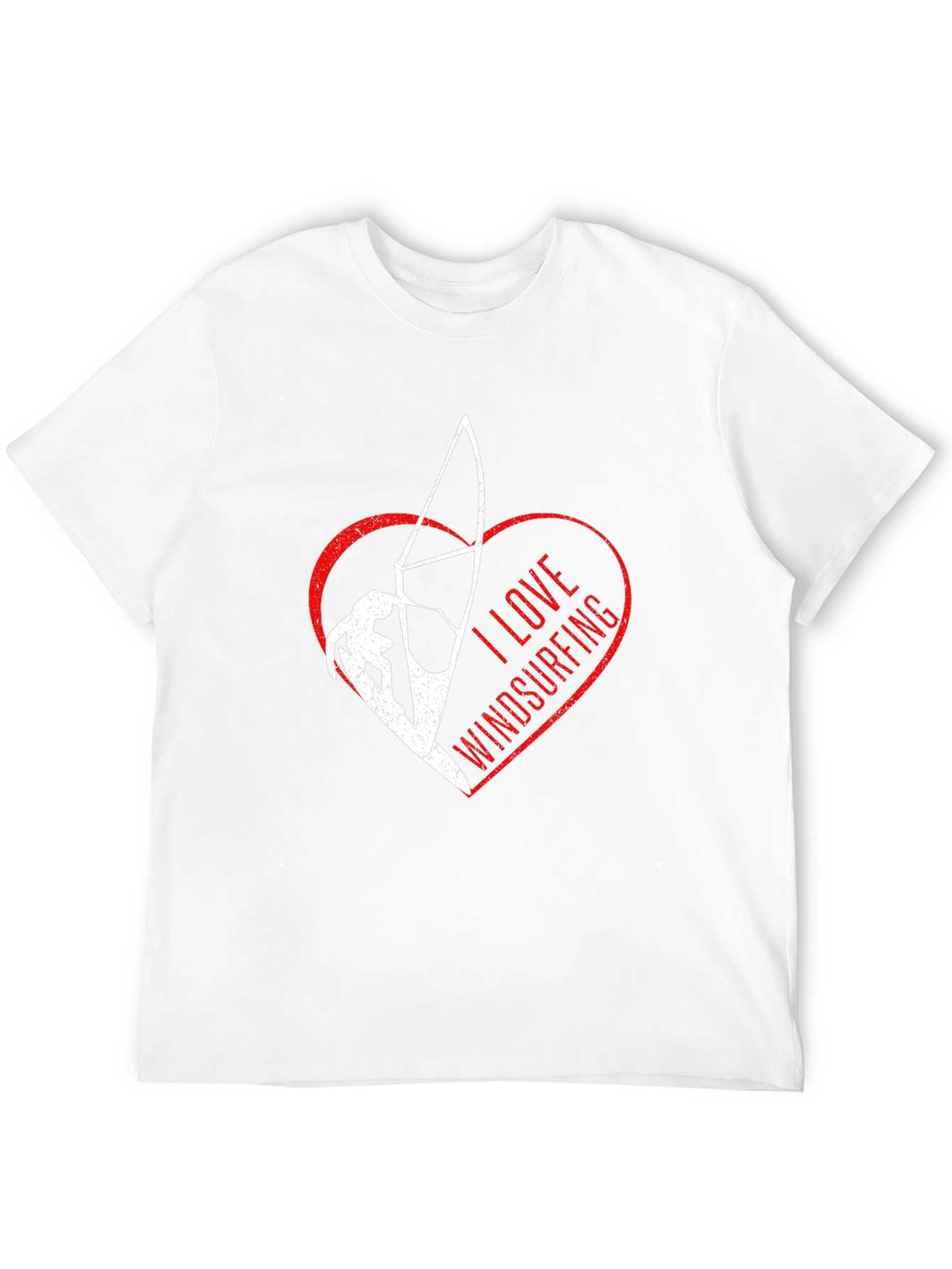I Love Windsurfing Graphic Tee - Black