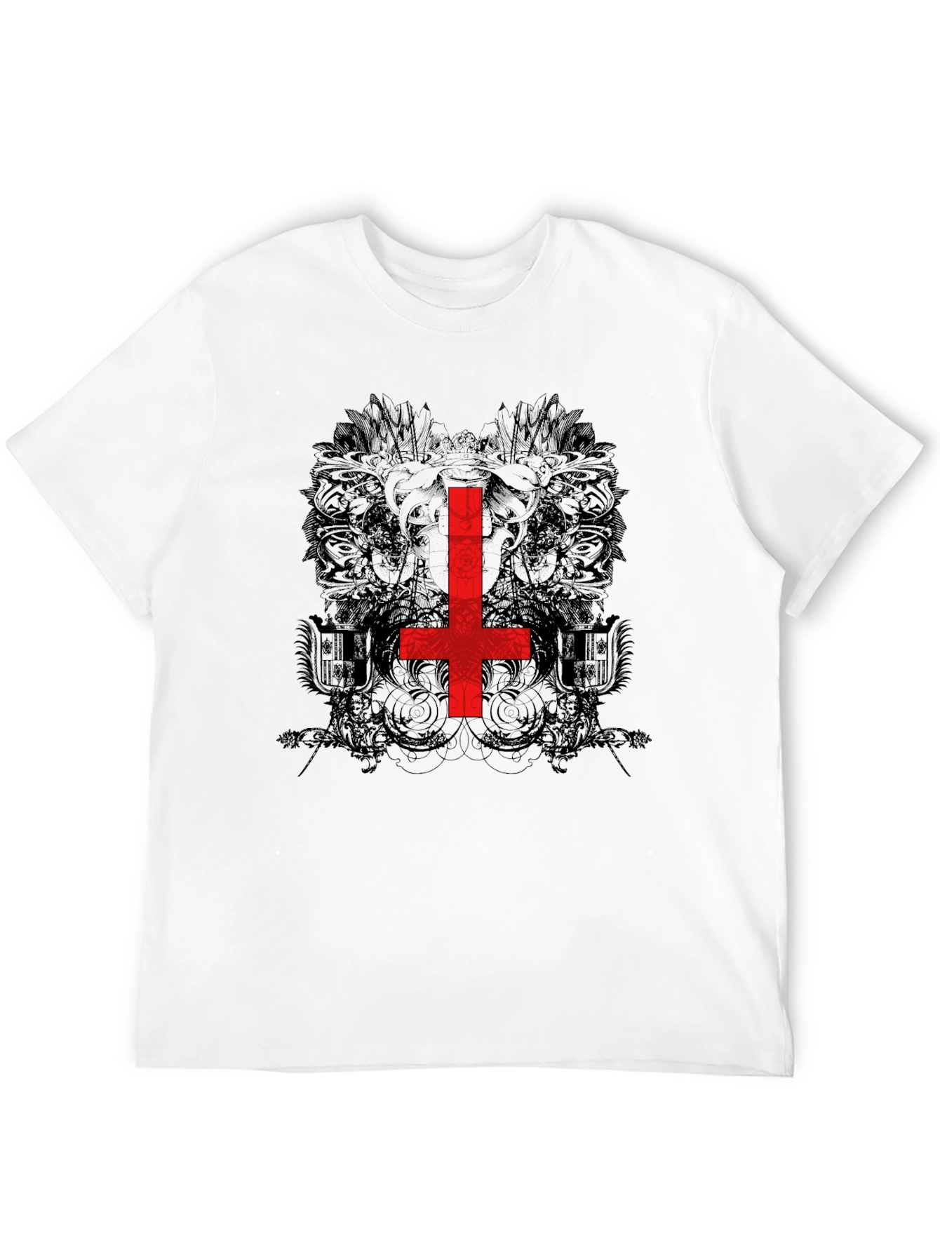 Inverted Cross Graphic Tee - Black