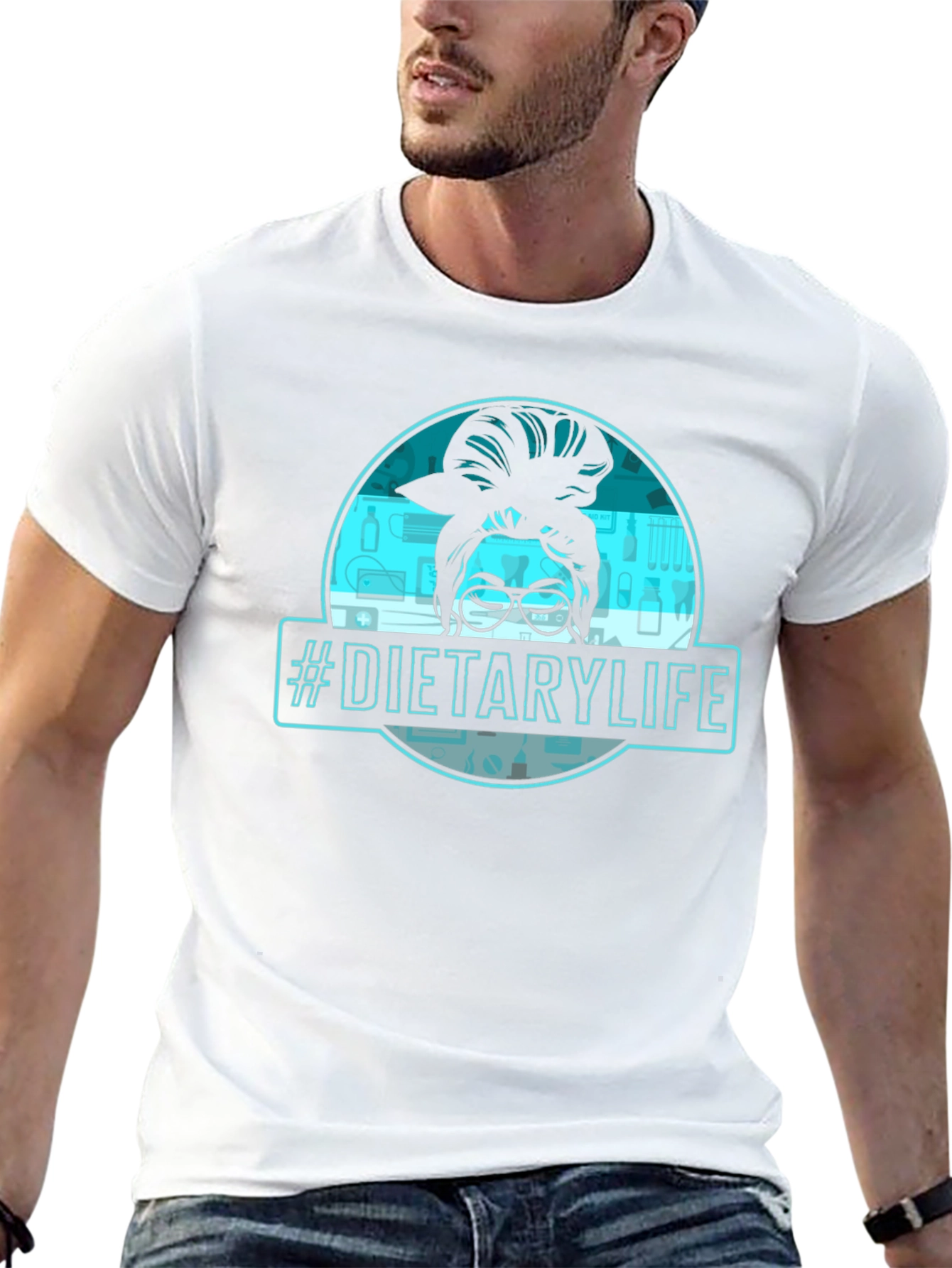 Dietary Life Messy Bun Graphic Tee