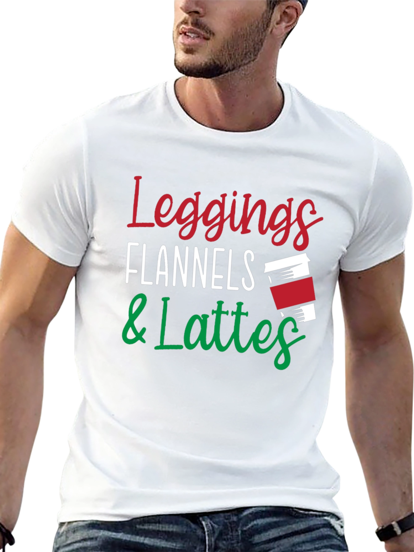 Leggings Flannels & Lattes Black T-Shirt
