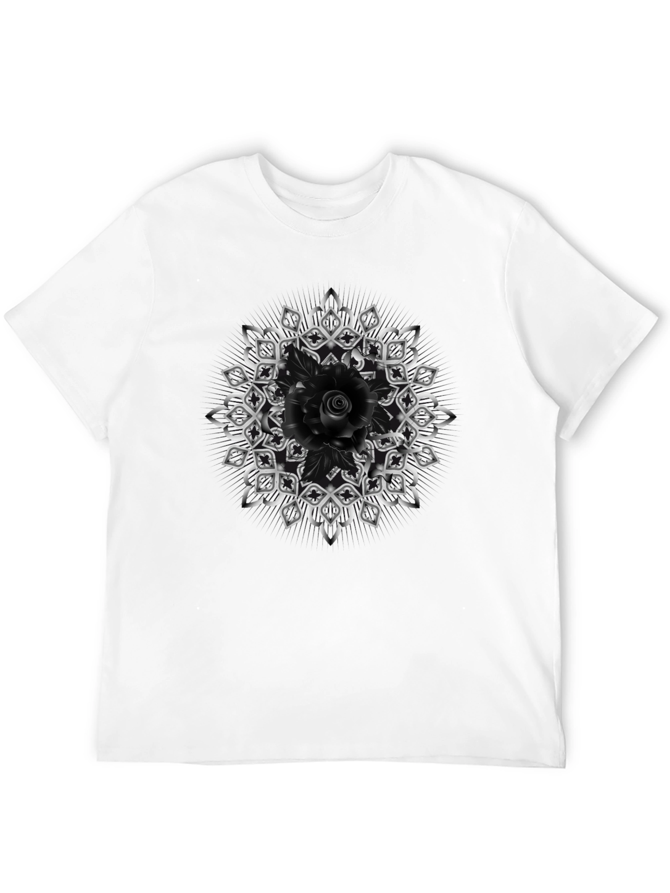 Gothic Rose Mandala T-Shirt