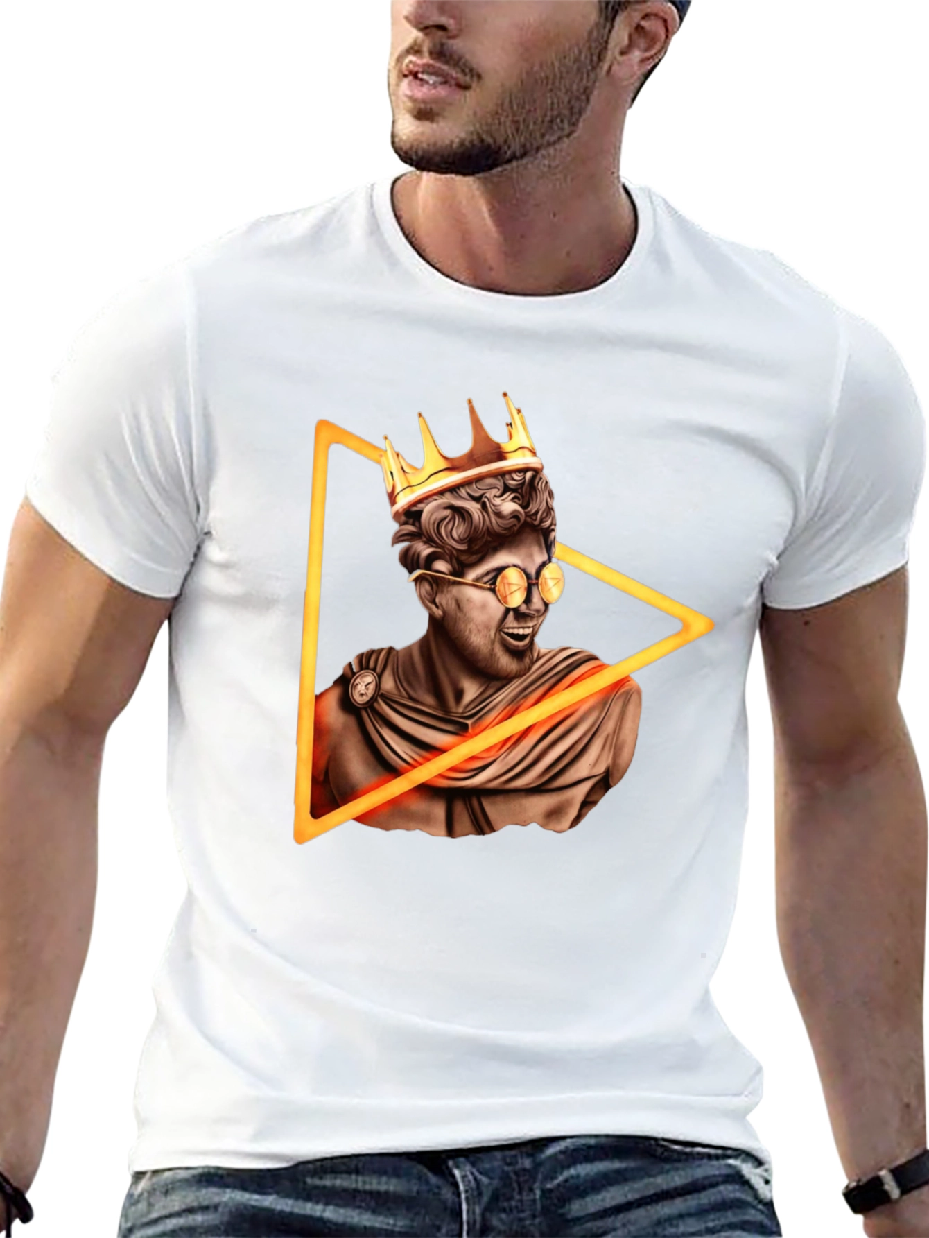 King Bust Graphic Tee - Black Trendy T-Shirt