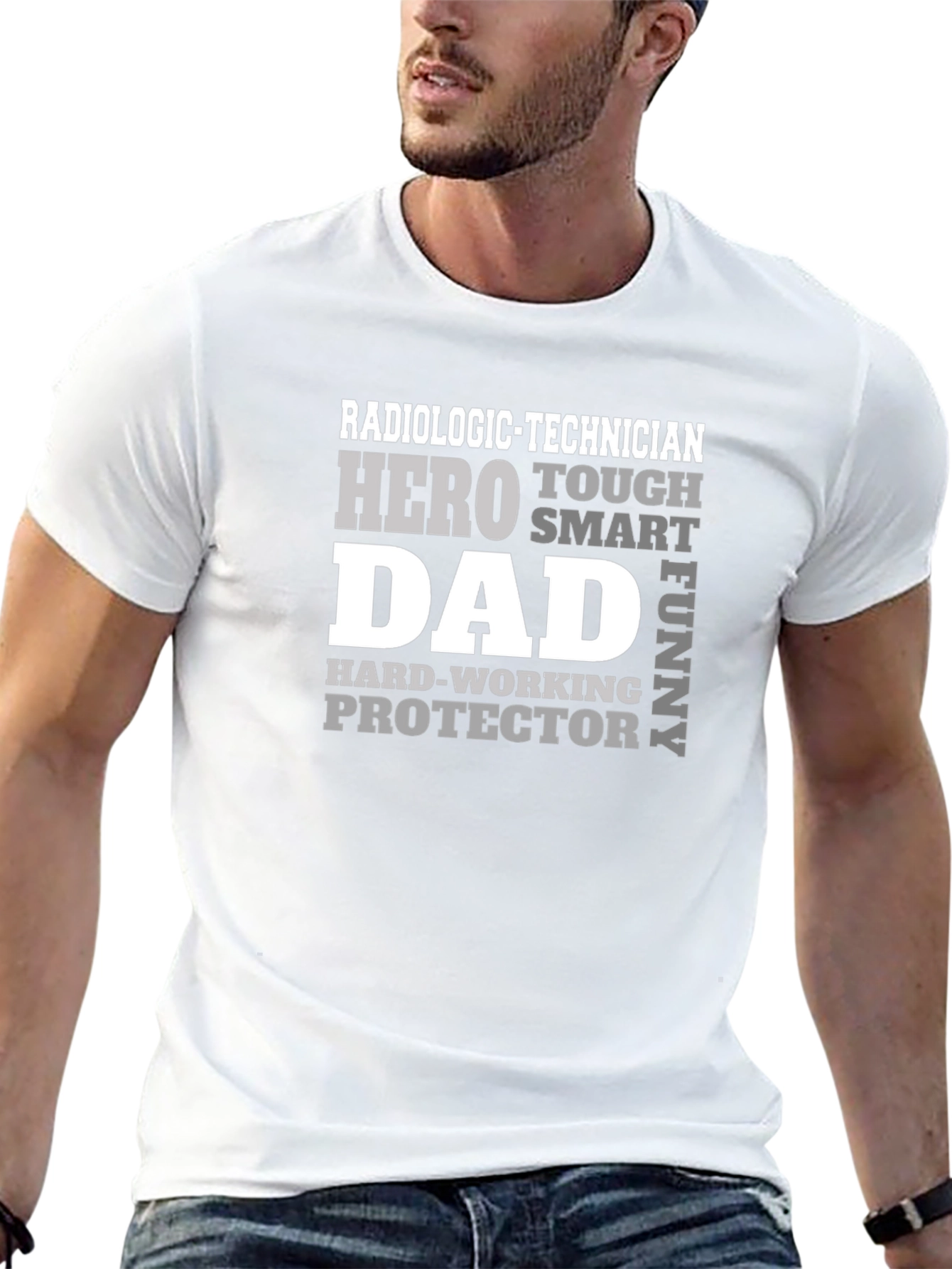 Radiologic Technician Dad Hero Graphic T-Shirt