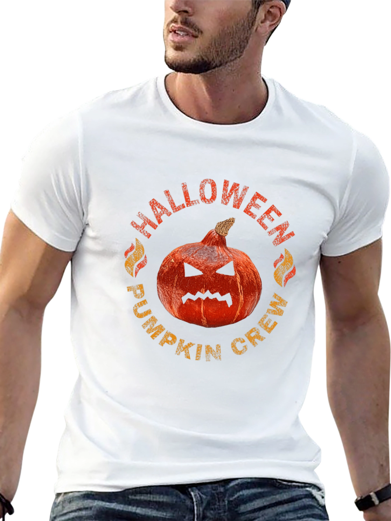 Halloween Pumpkin Crew T-Shirt