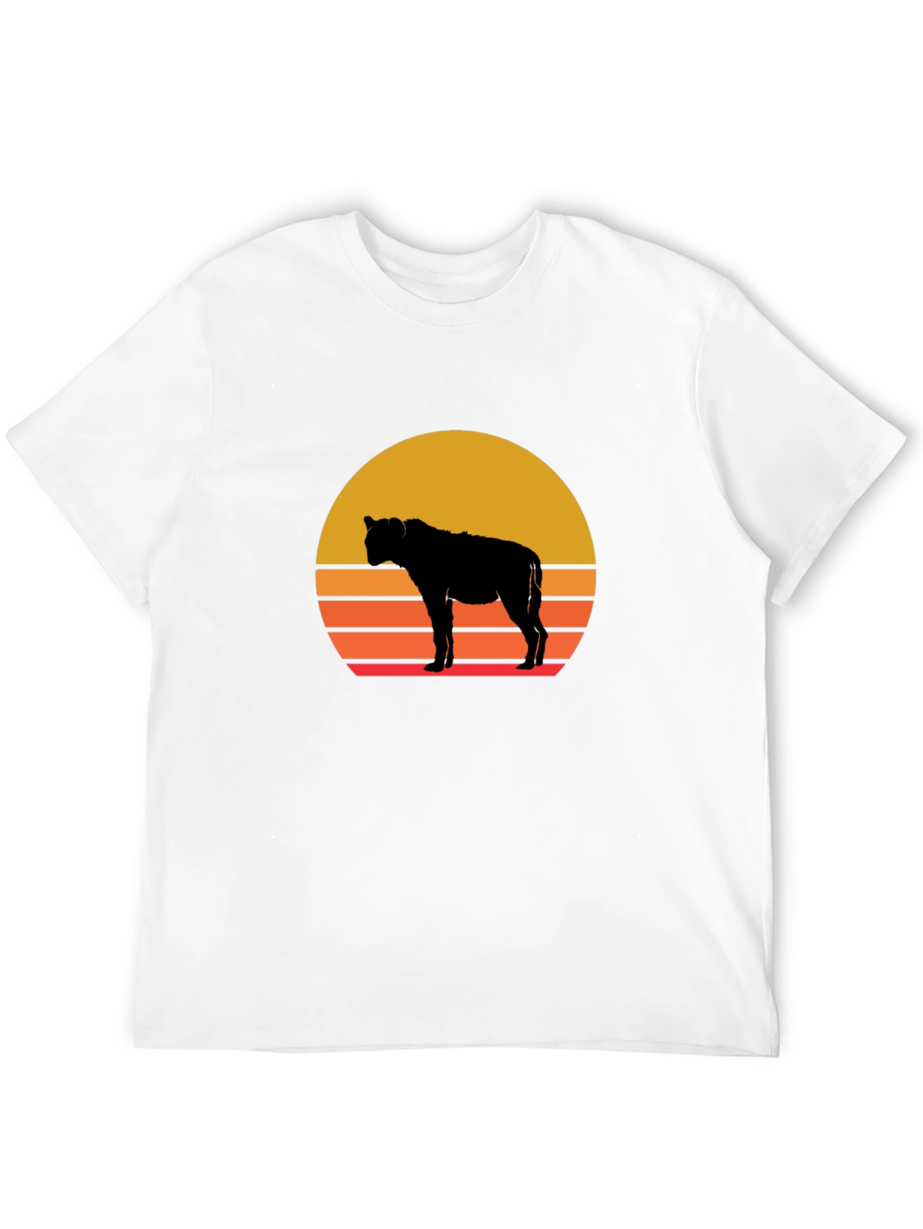 Hyena Sunset Graphic Tee - Stylish Animal Silhouette