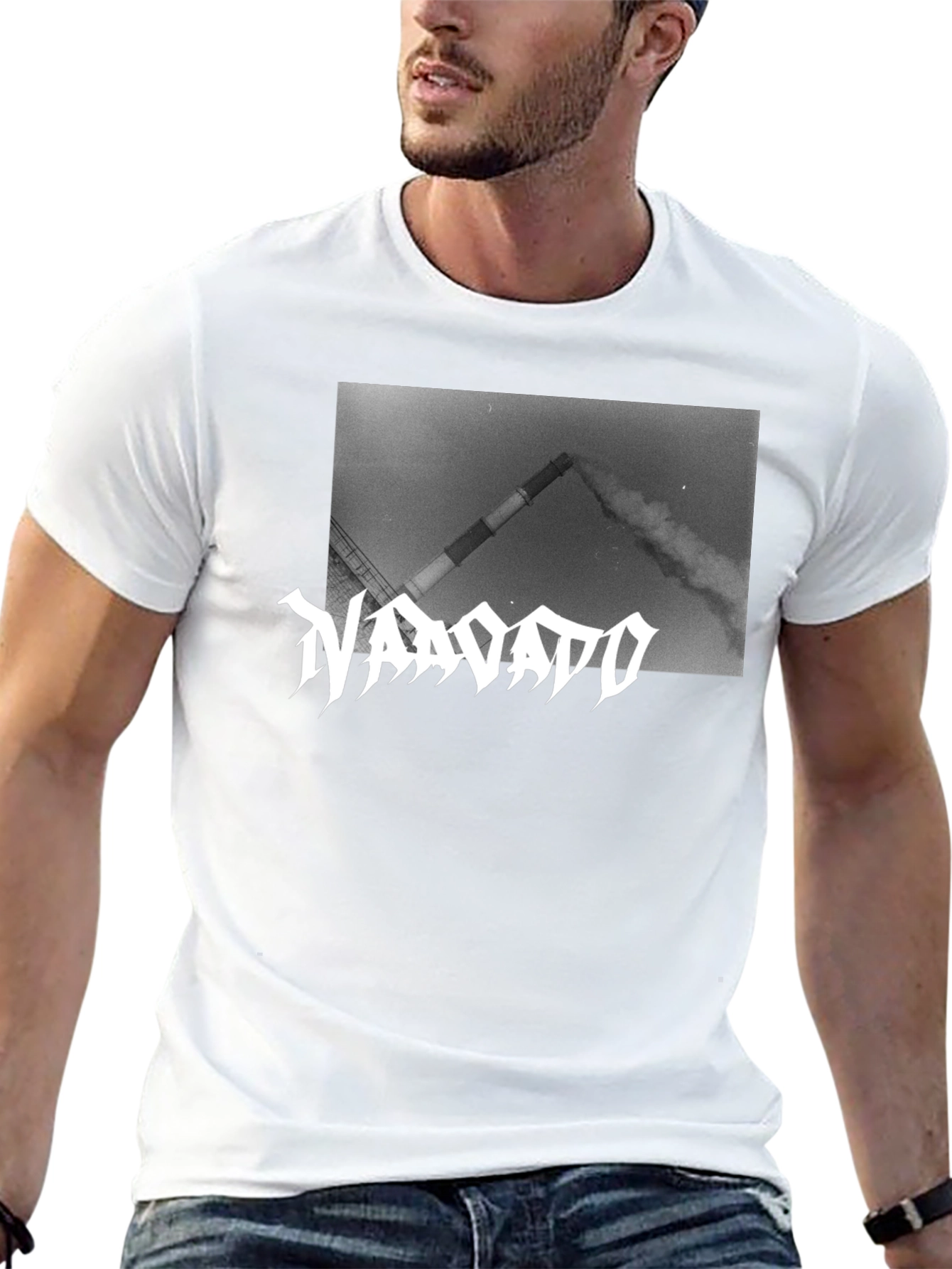 Industrial T-Shirt - Black Cotton Graphic Tee