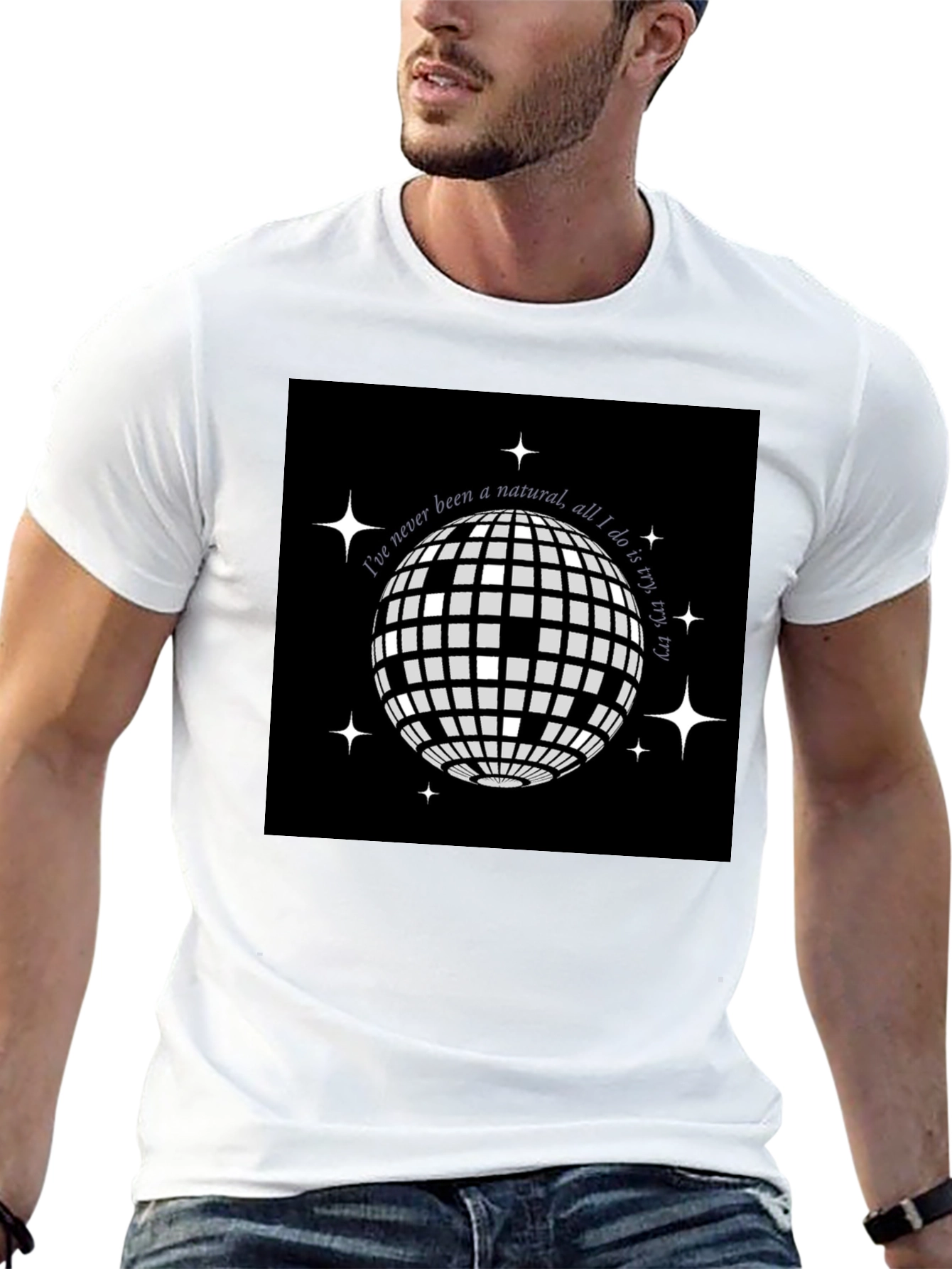Disco Ball Graphic Tee - Try Try Try