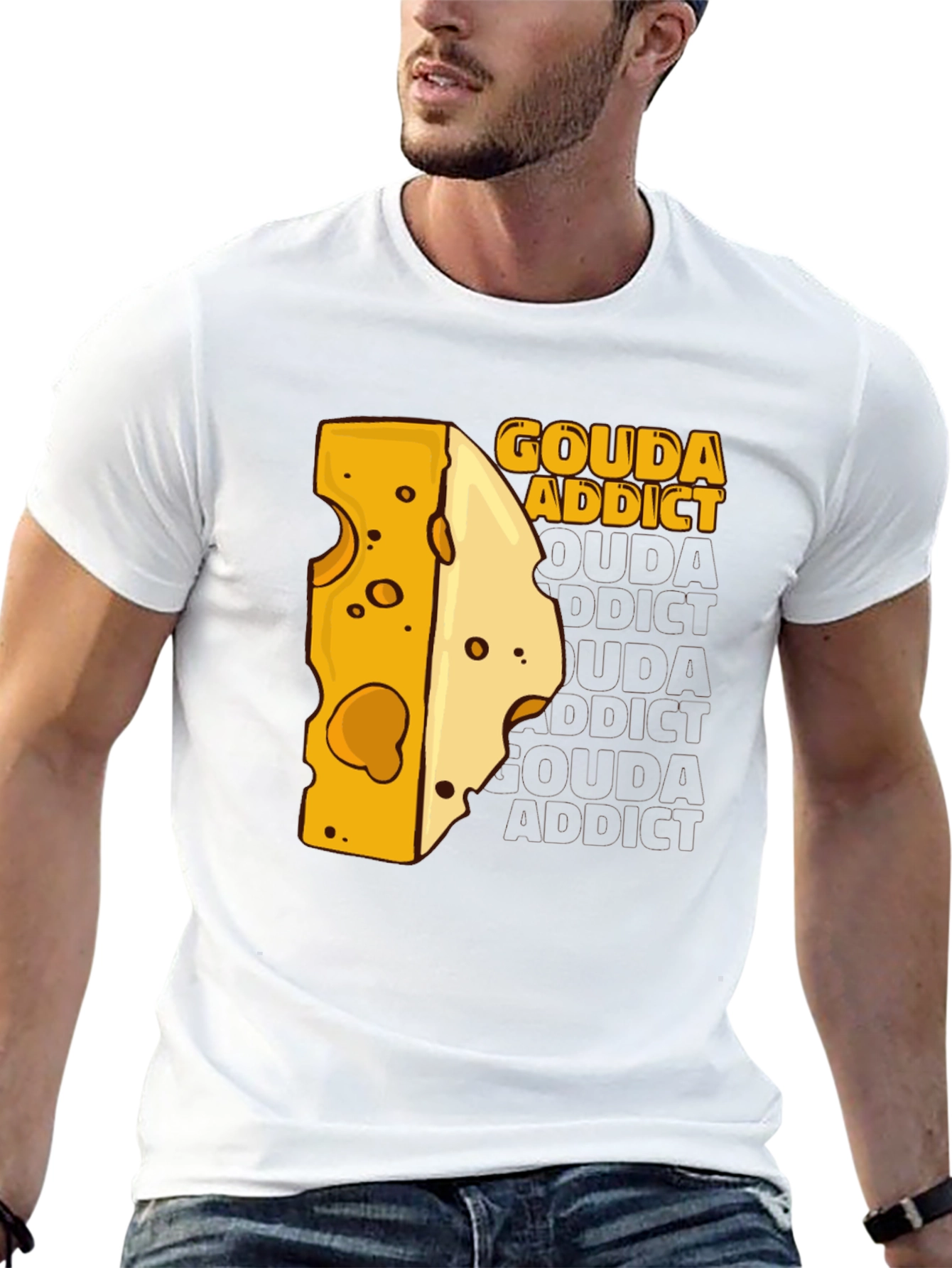 Gouda Addict Graphic Tee - Cheese Lover T-Shirt