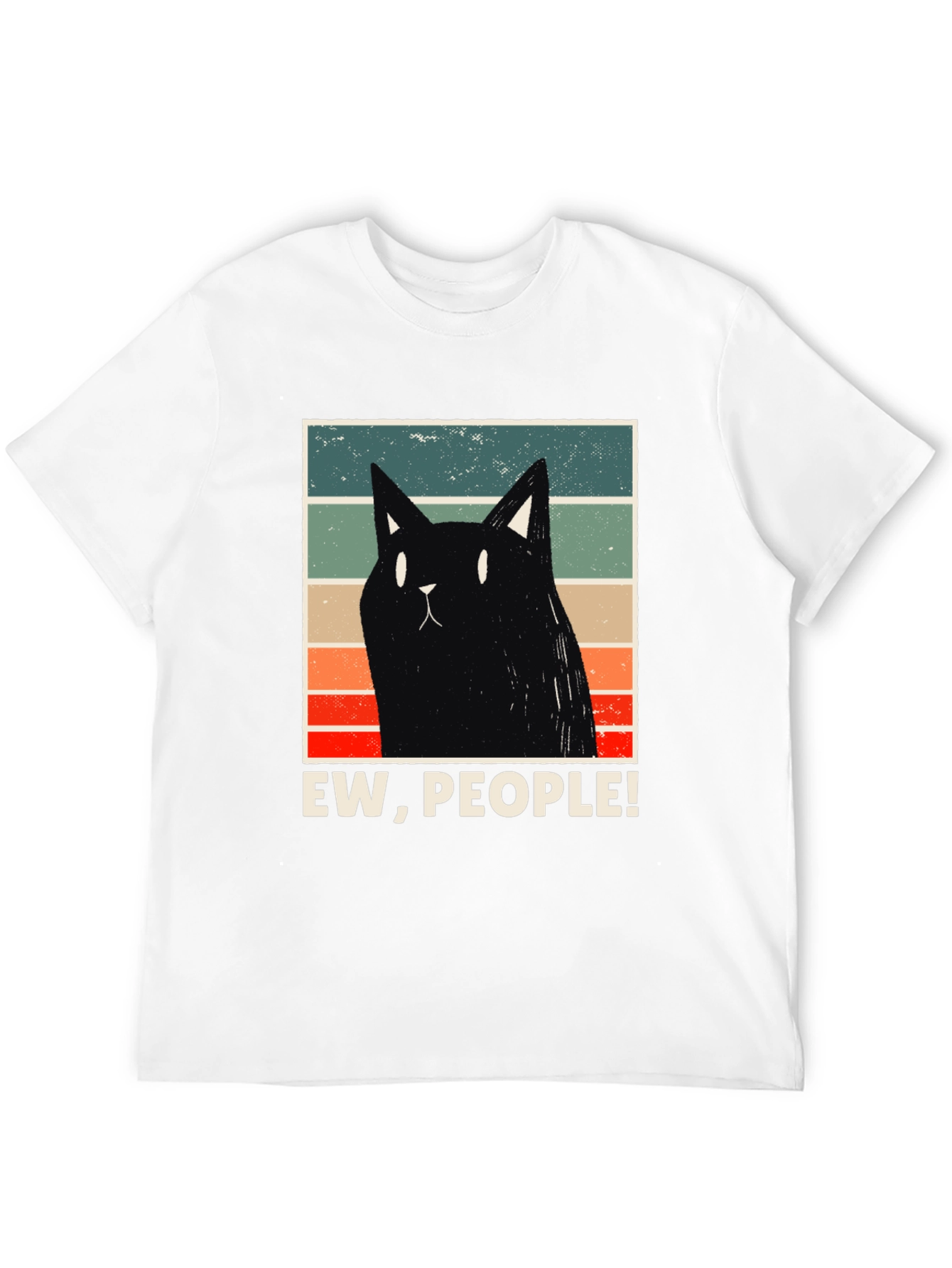 Ew People! Black Cat Graphic T-Shirt