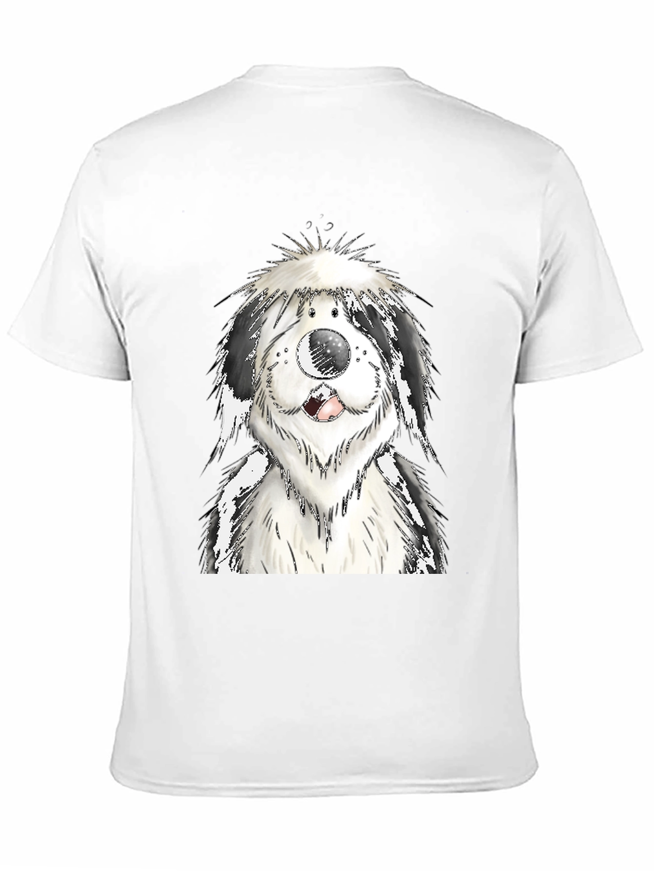 Cartoon Dog Graphic T-Shirt - Black