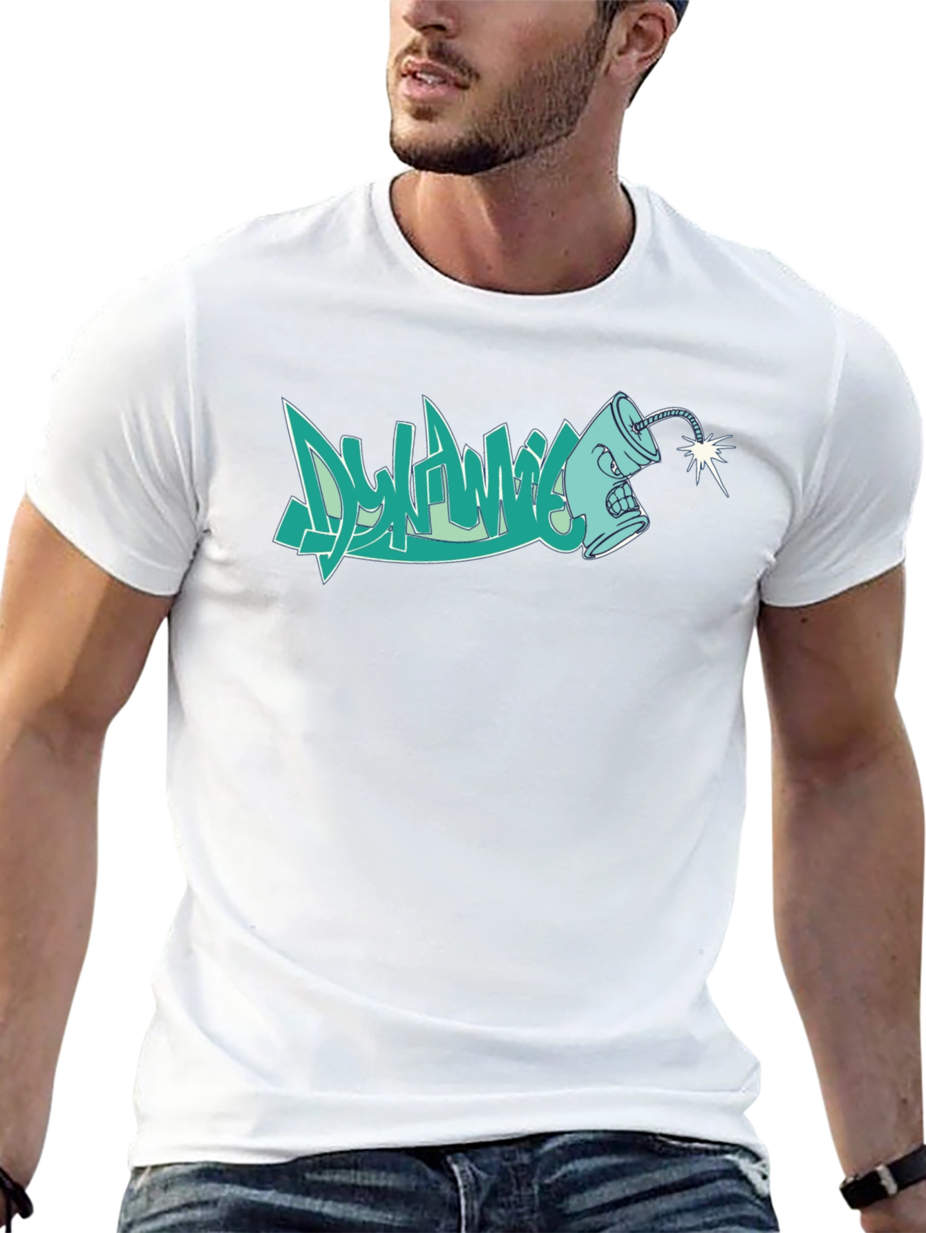 Dynamic Graffiti T-Shirt - Stylish Urban Design