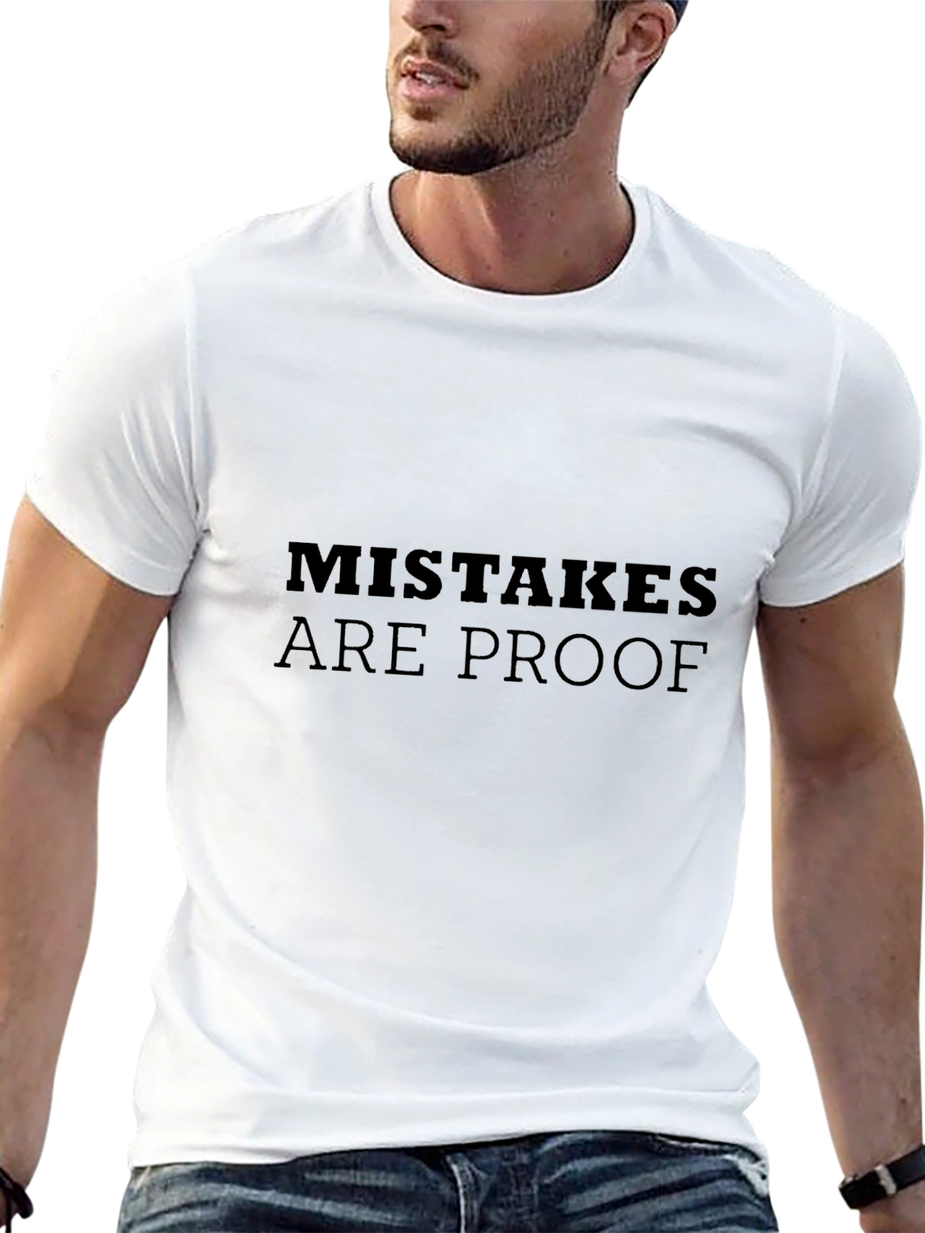 Mistakes Are Proof Black Graphic T-Shirt