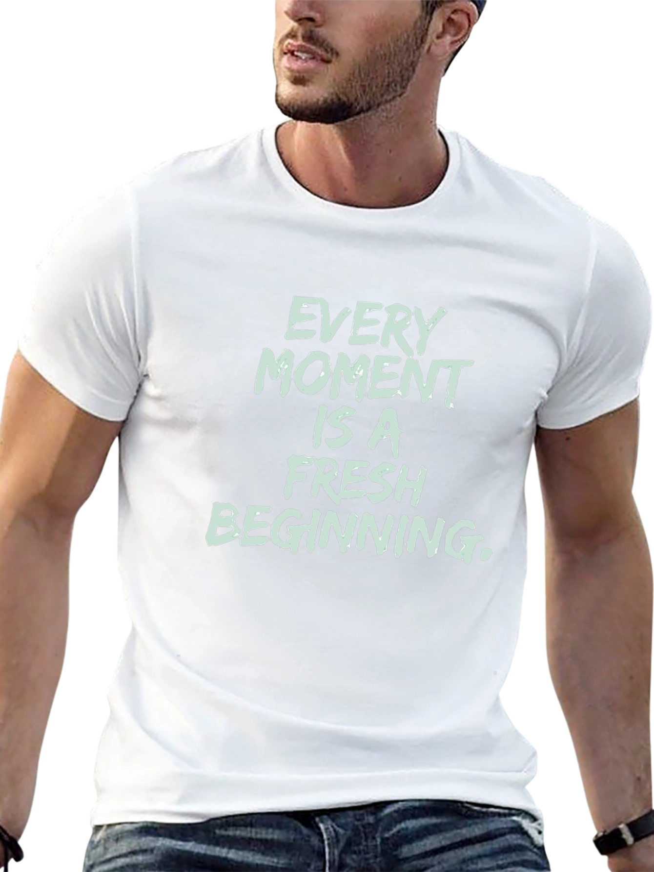 Inspirational Black T-Shirt - Every Moment Is Fresh