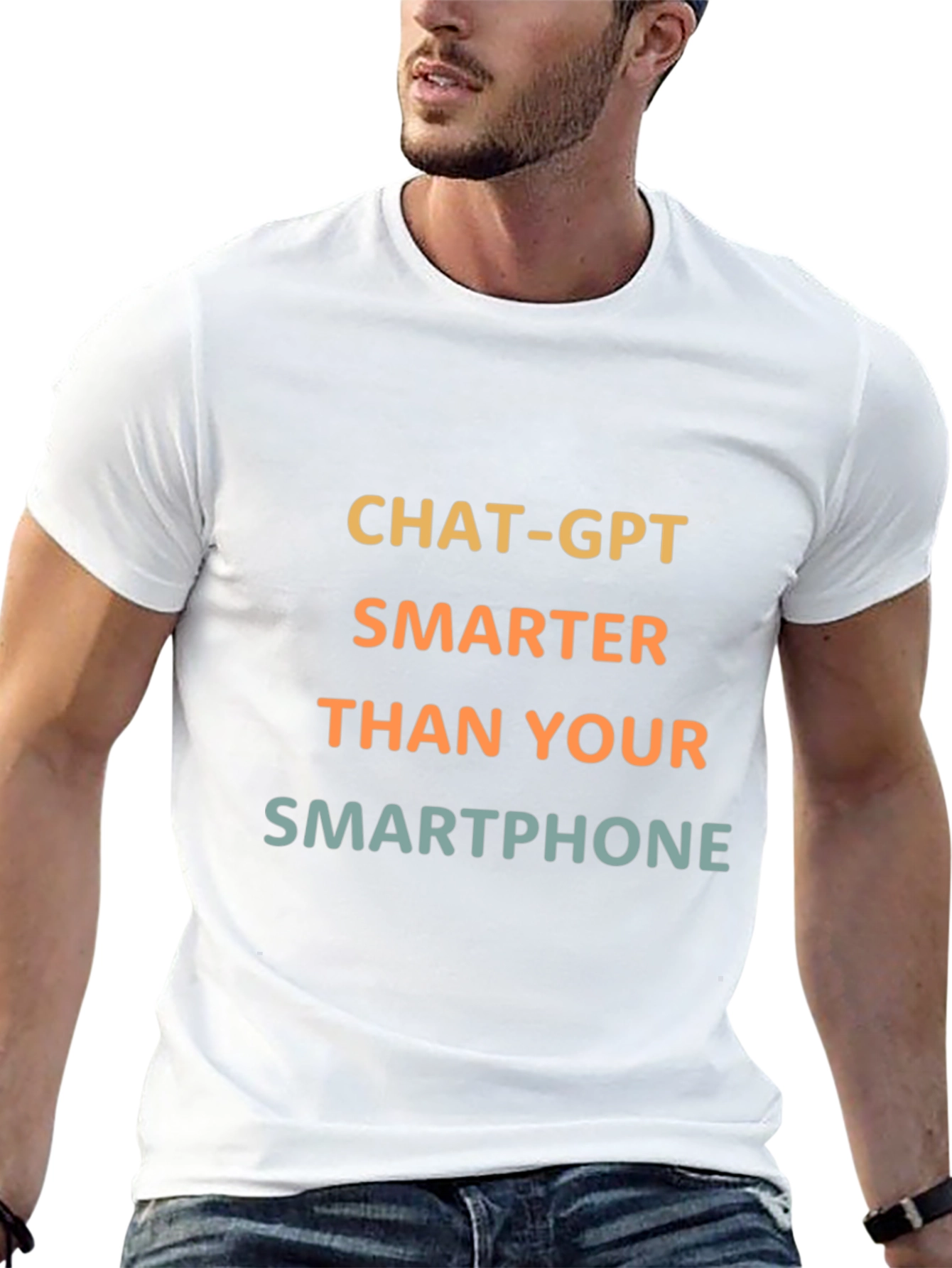 ChatGPT Smarter Than Your Smartphone Black T-Shirt