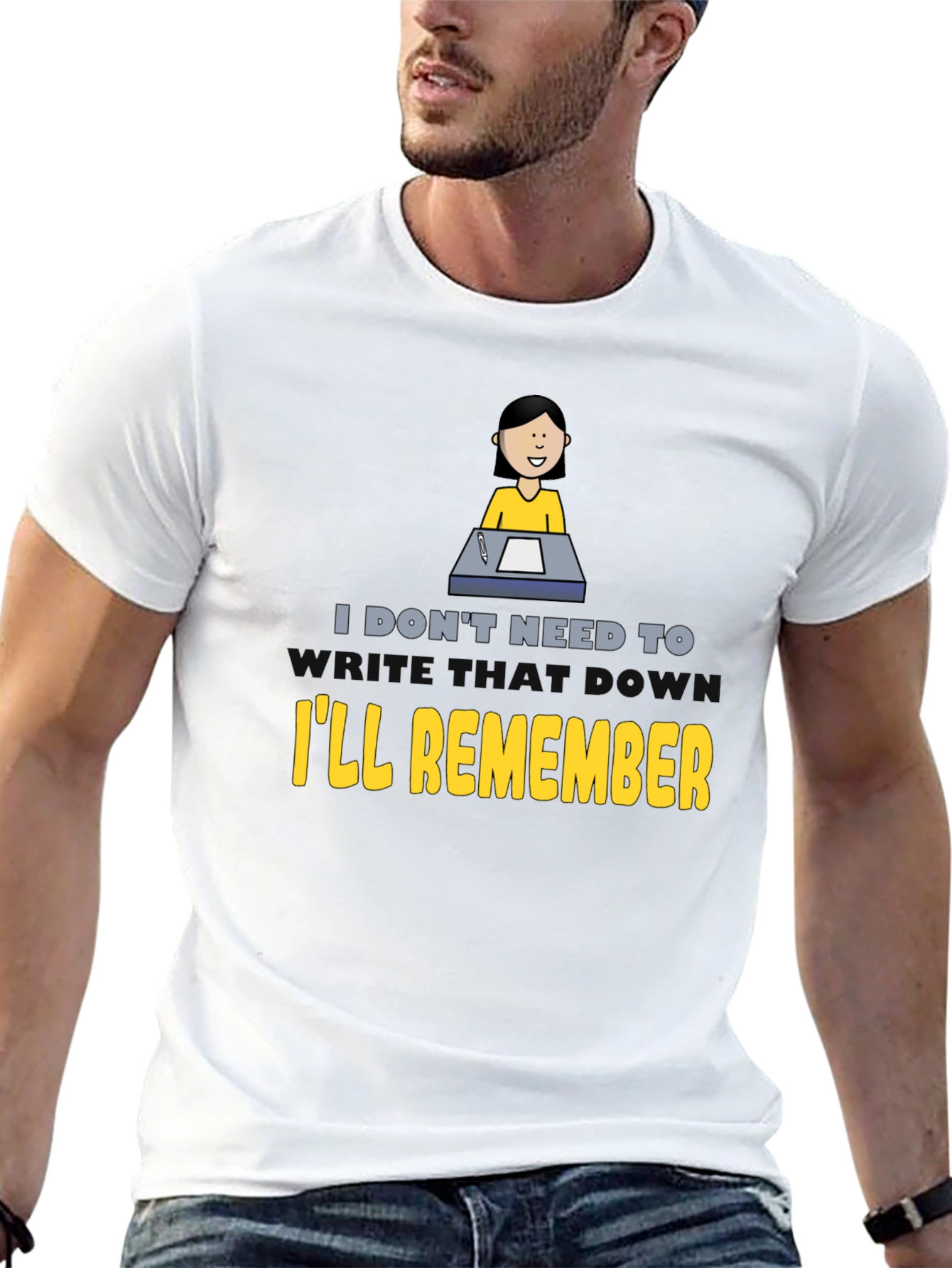 Ill Remember T-Shirt - Black Crew Neck Novelty Tee