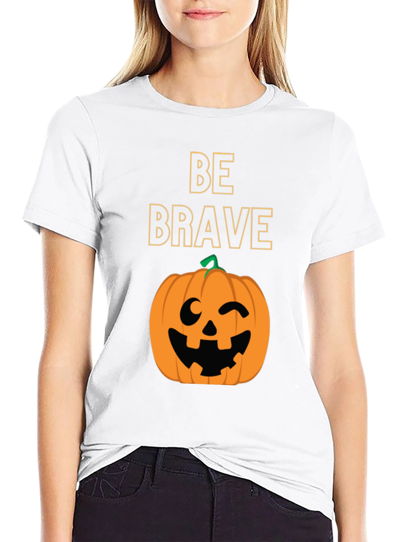 Be Brave Halloween Pumpkin T-Shirt