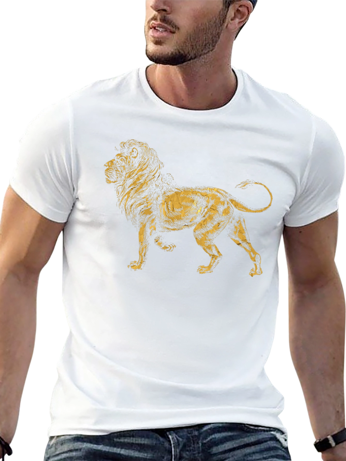 Lion Graphic Tee - Black Unisex T-Shirt