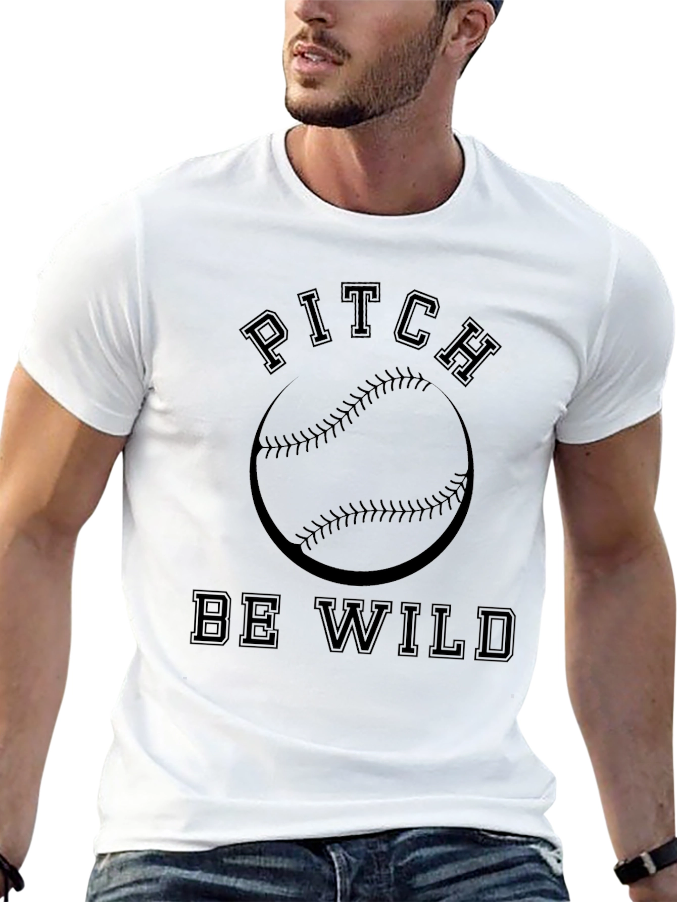 Pitch Be Wild Baseball T-Shirt