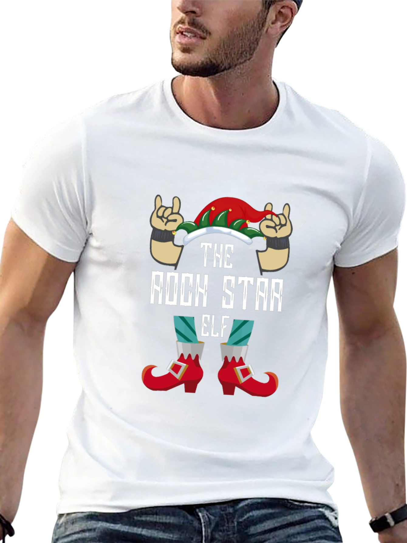 Rock Star Elf Graphic Tee