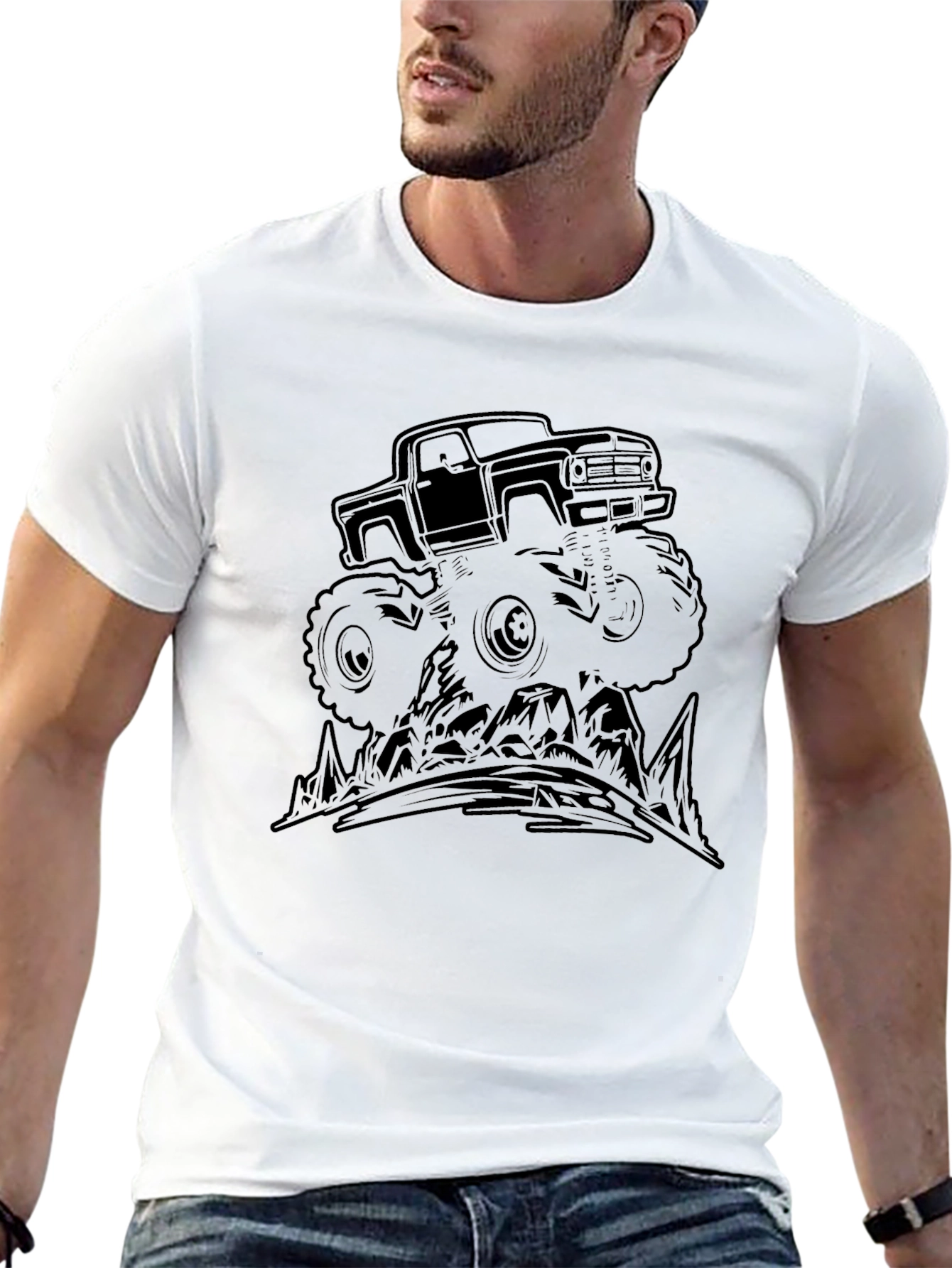 Monster Truck Graphic Tee - Black