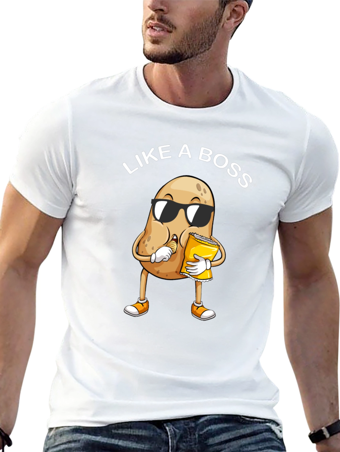 Like a Boss Potato Graphic T-Shirt
