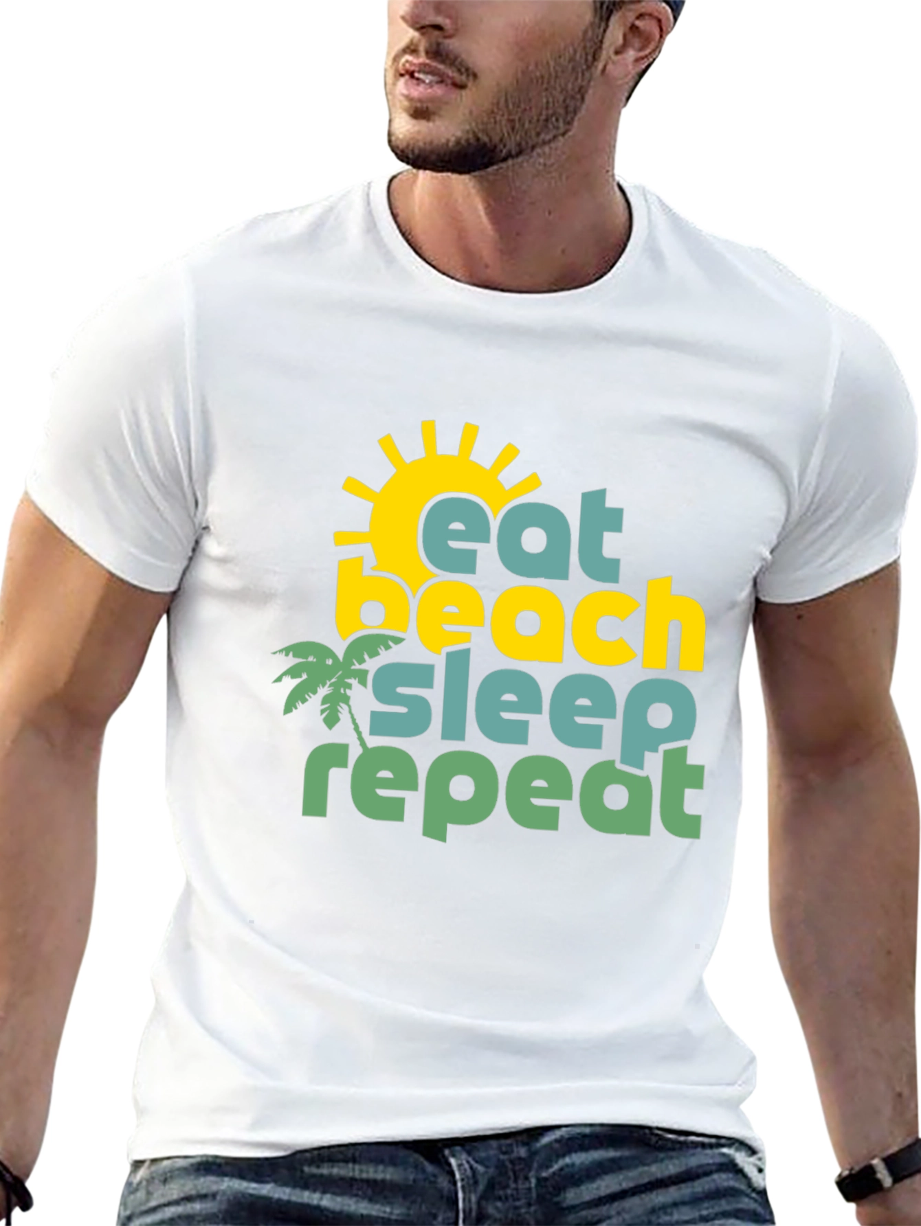 Eat Beach Sleep Repeat Graphic T-Shirt