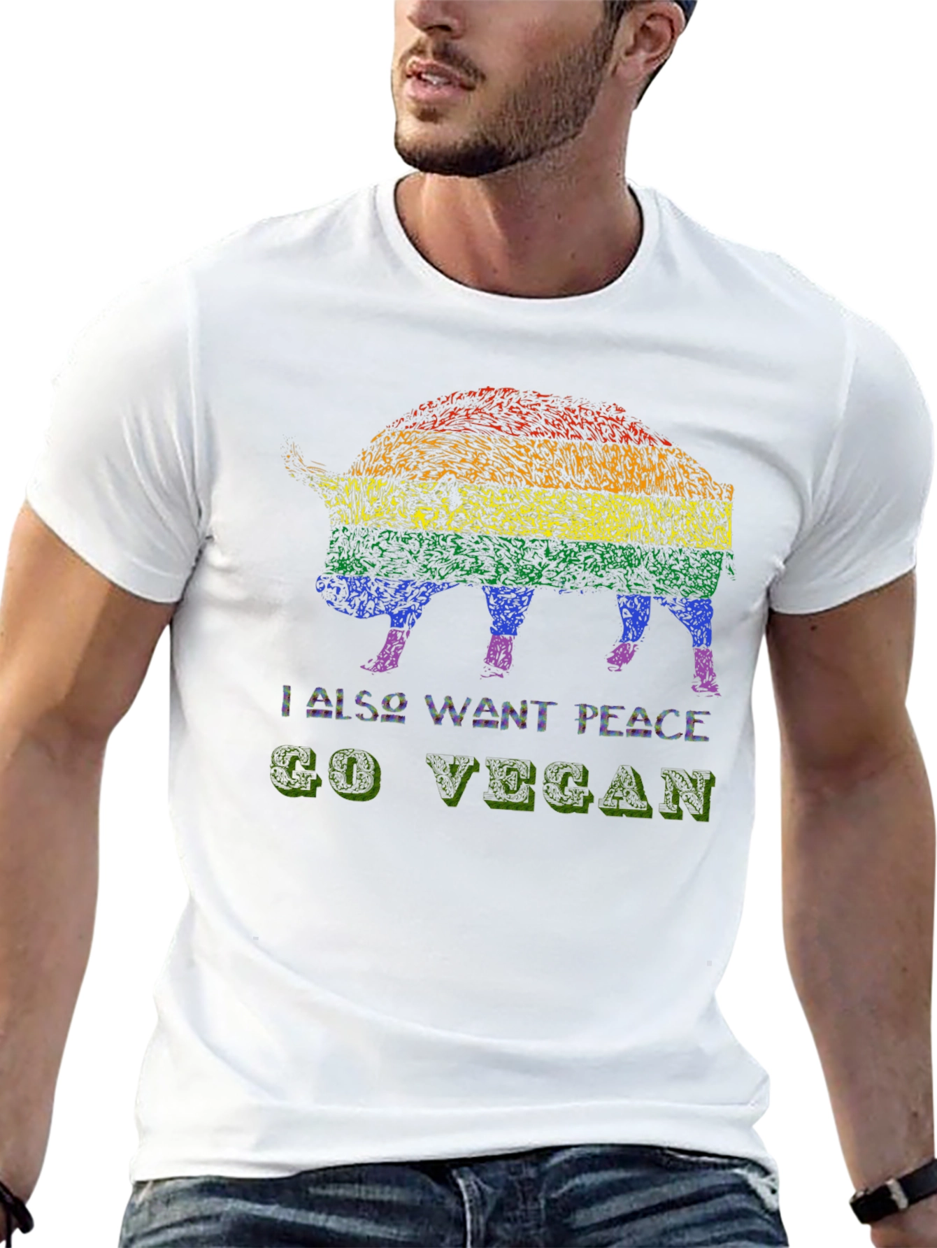 Vegan Pride Pig Graphic Tee