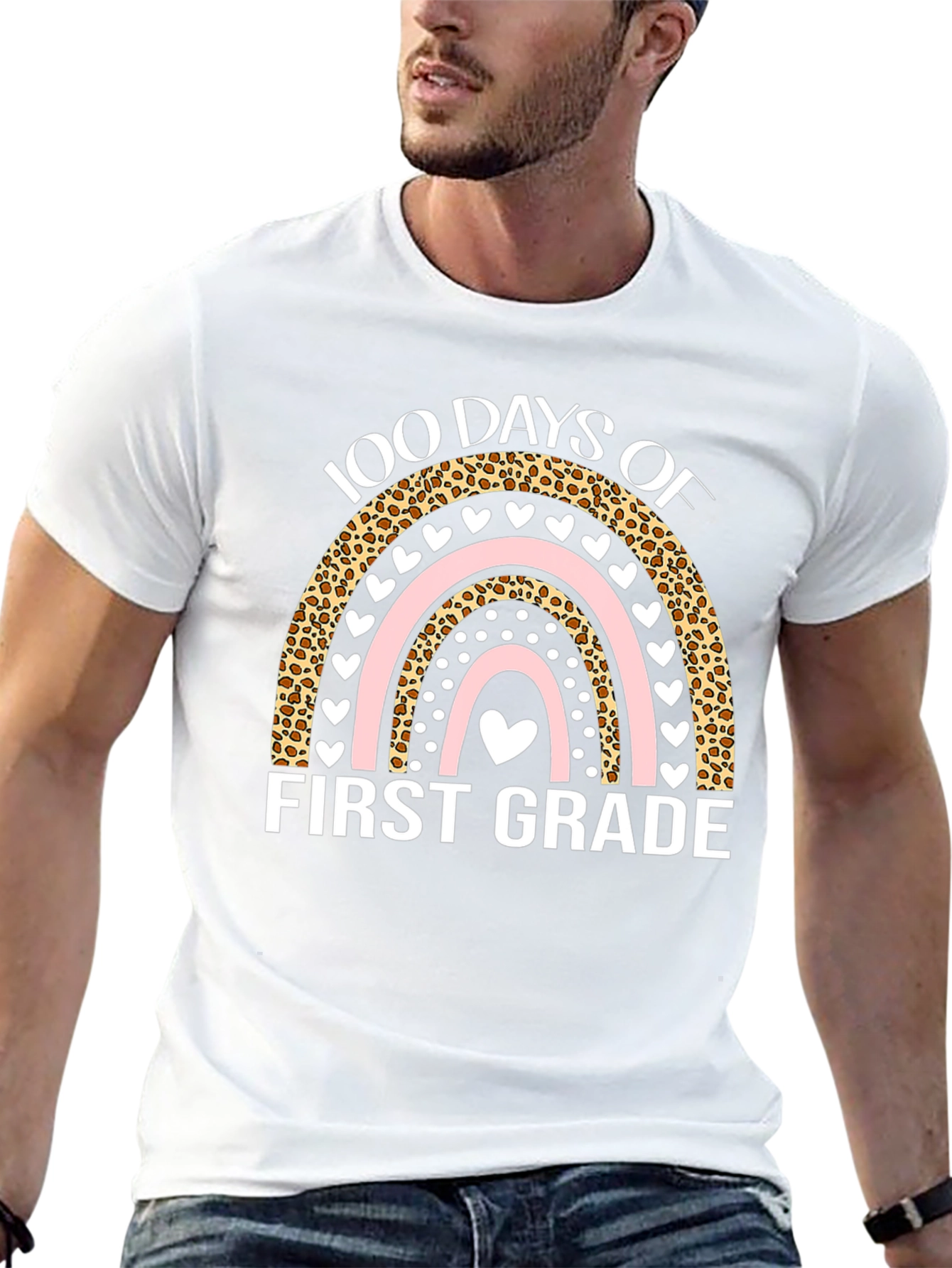 100 Days of First Grade T-Shirt - Rainbow Design