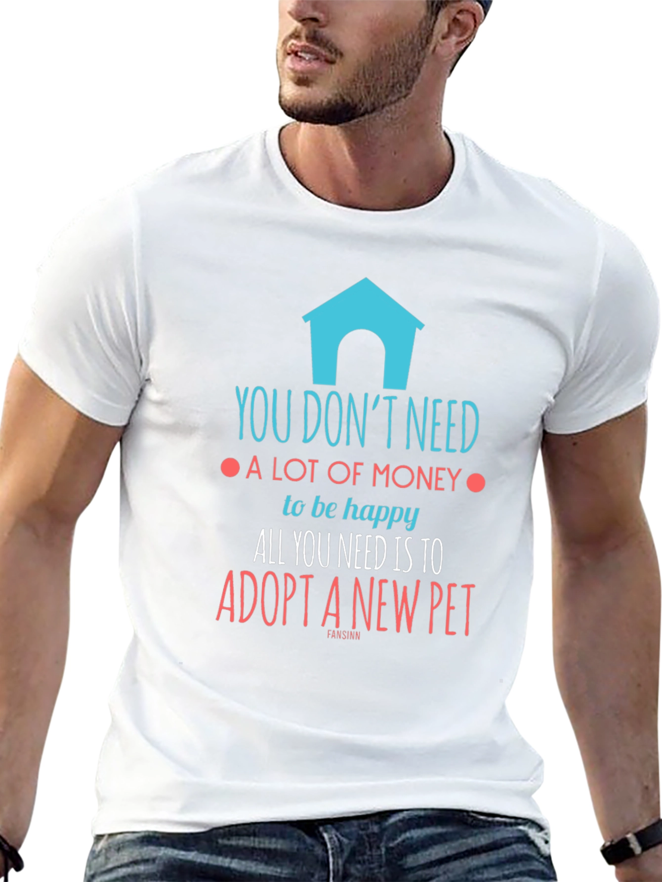 Adopt a Pet Graphic T-Shirt – “Love Doesn’t Have a Price Tag” Dog Lover Tee