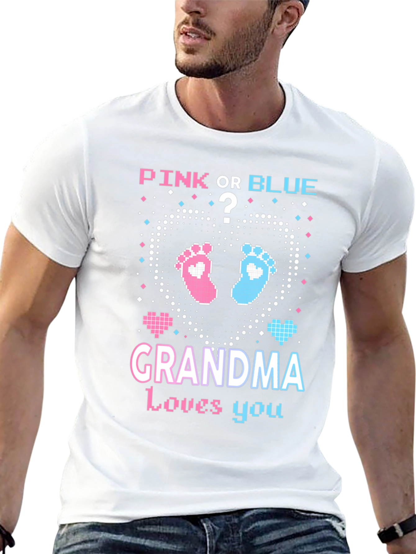 Pink or Blue Grandma Loves You T-Shirt