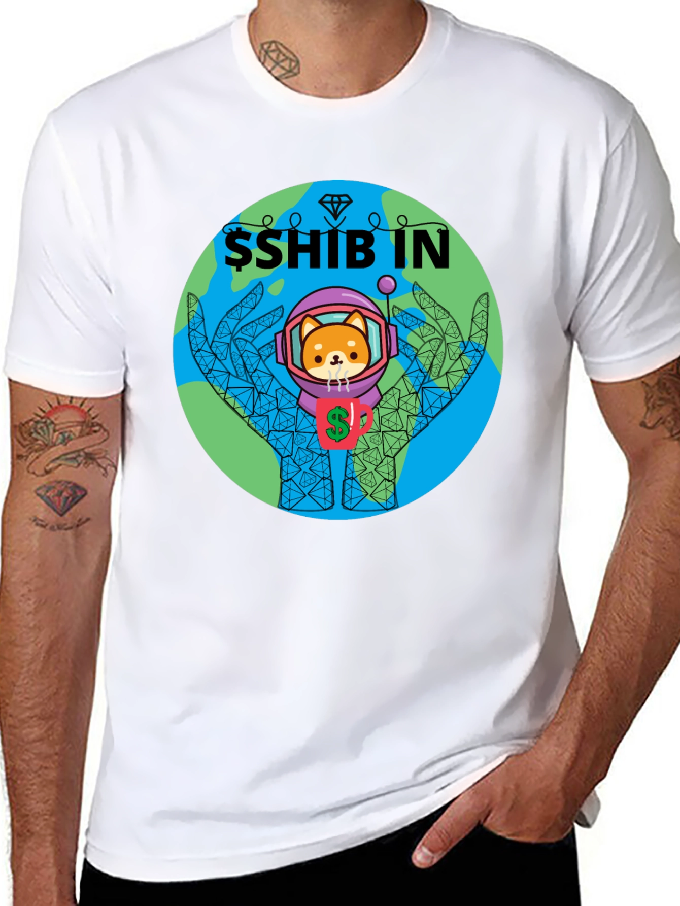 Shiba Inu Astronaut Graphic Tee - Crypto Doge