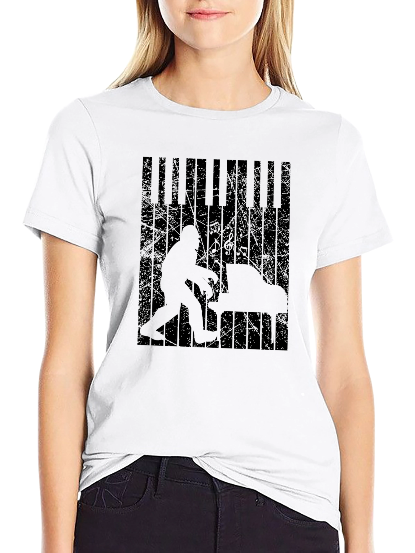 Sasquatch Piano Player T-Shirt