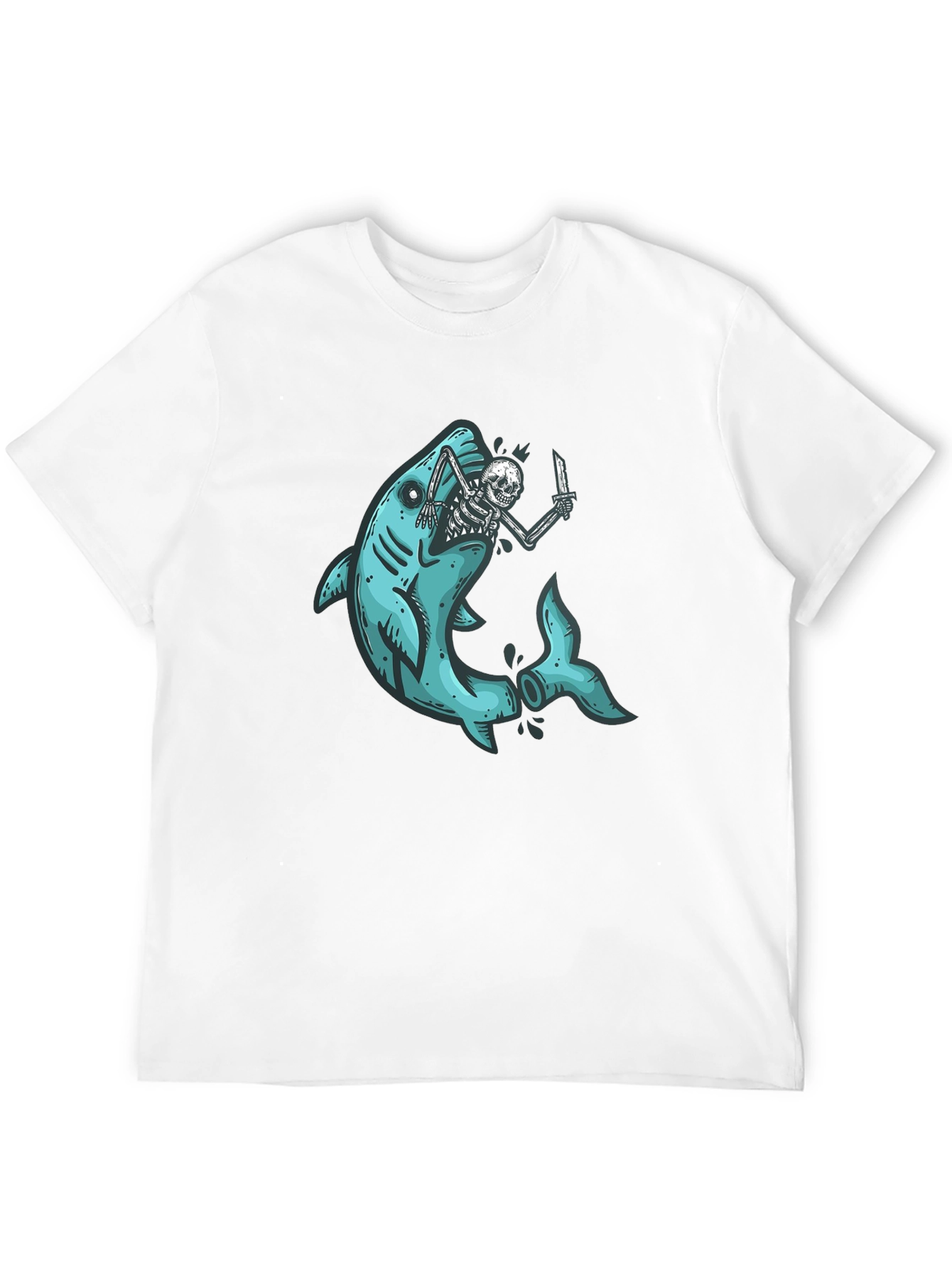 Shark Attack Skeleton T-Shirt