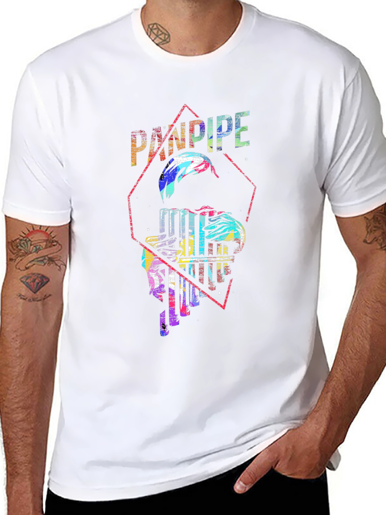 Panpipe Musical Instrument Graphic T-Shirt