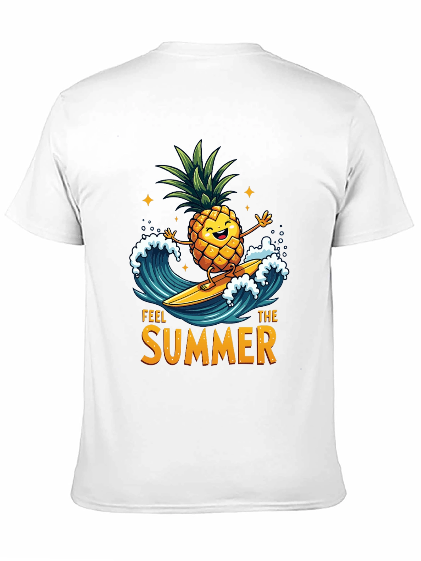 Feel The Summer T-Shirt - Pineapple Surfer Design