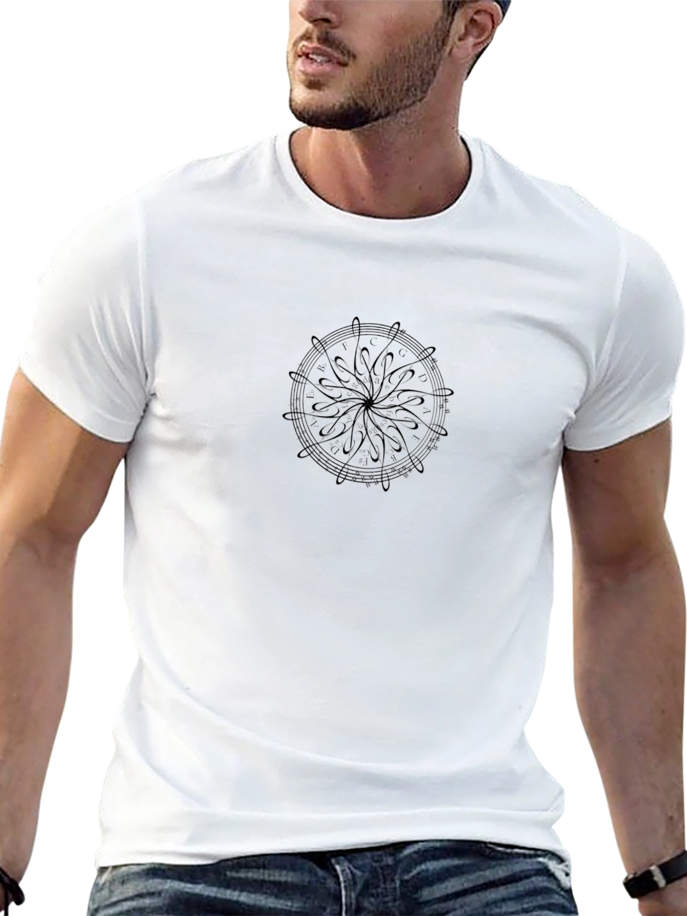 Graphic Print Black T-Shirt - Unique Design