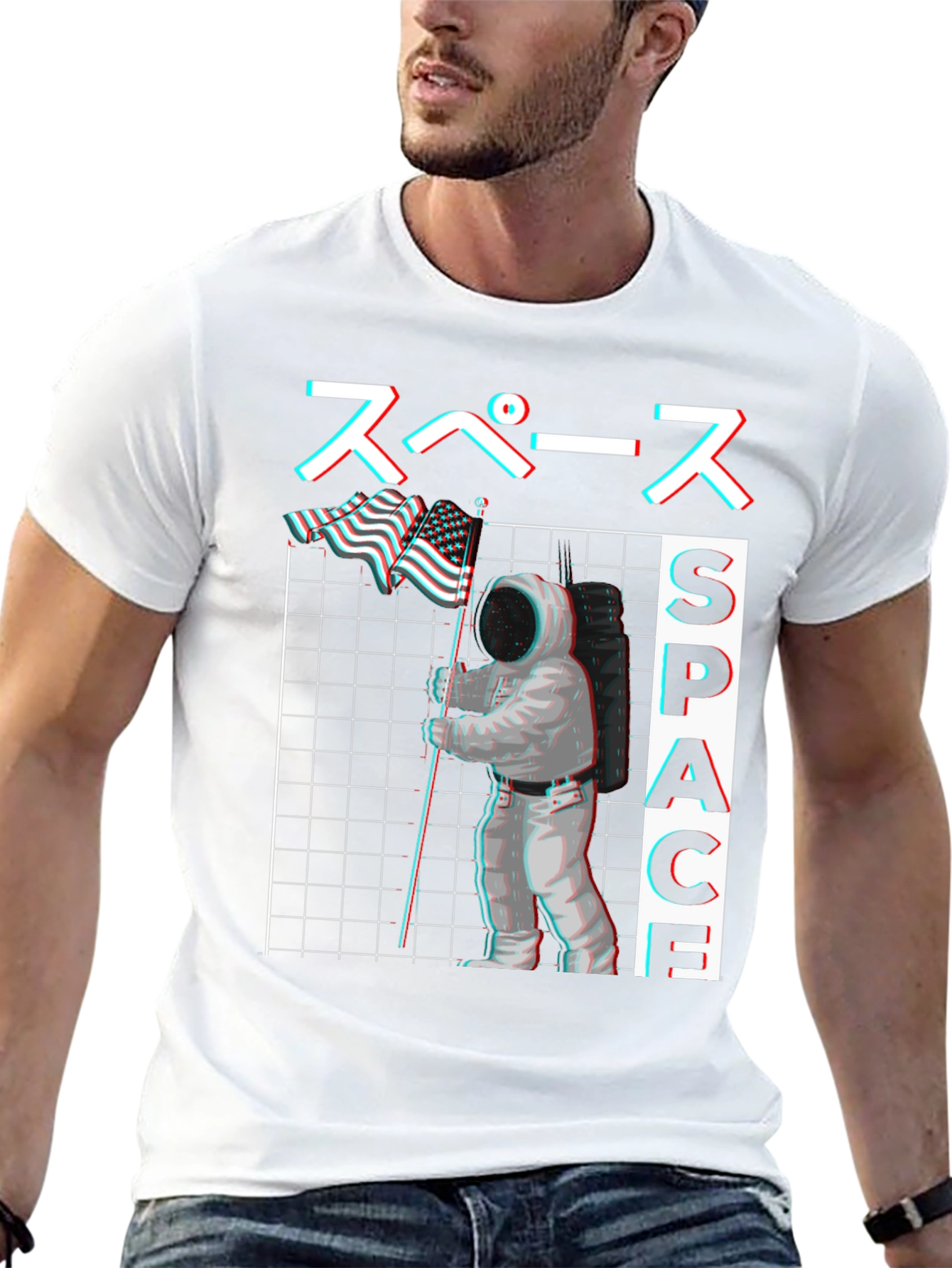 Space Astronaut Graphic Tee - Black