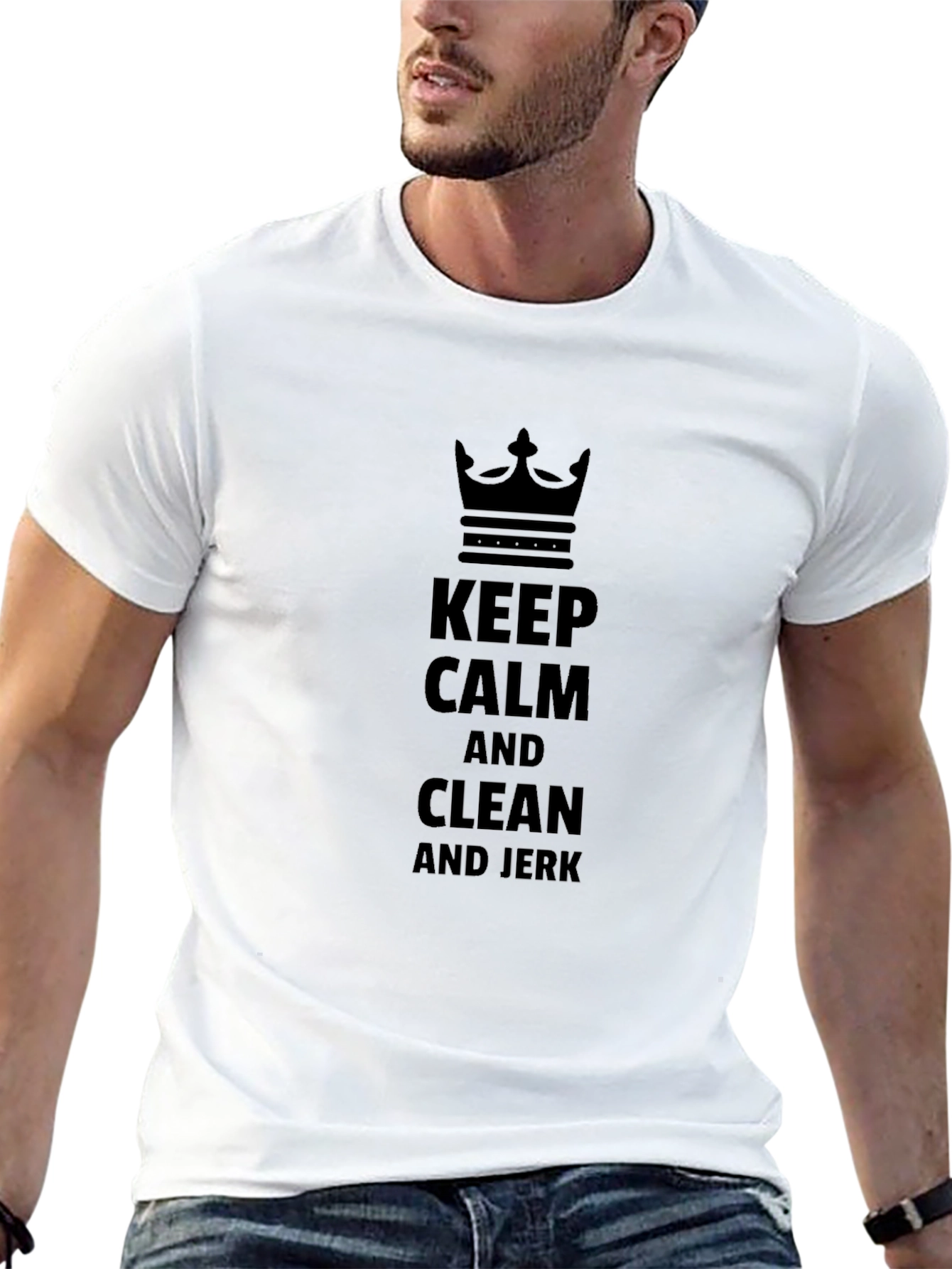Keep Calm and Clean and Jerk Black T-Shirt