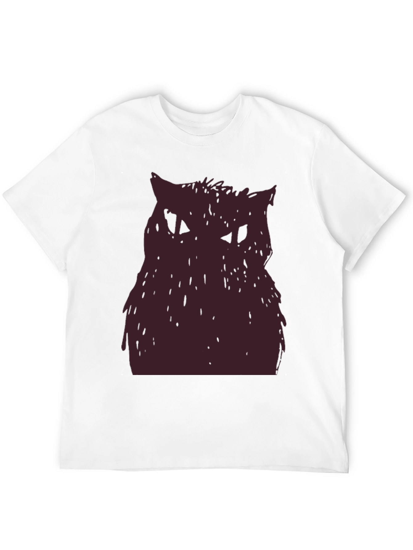 Owl Graphic Tee - Black Cotton T-Shirt